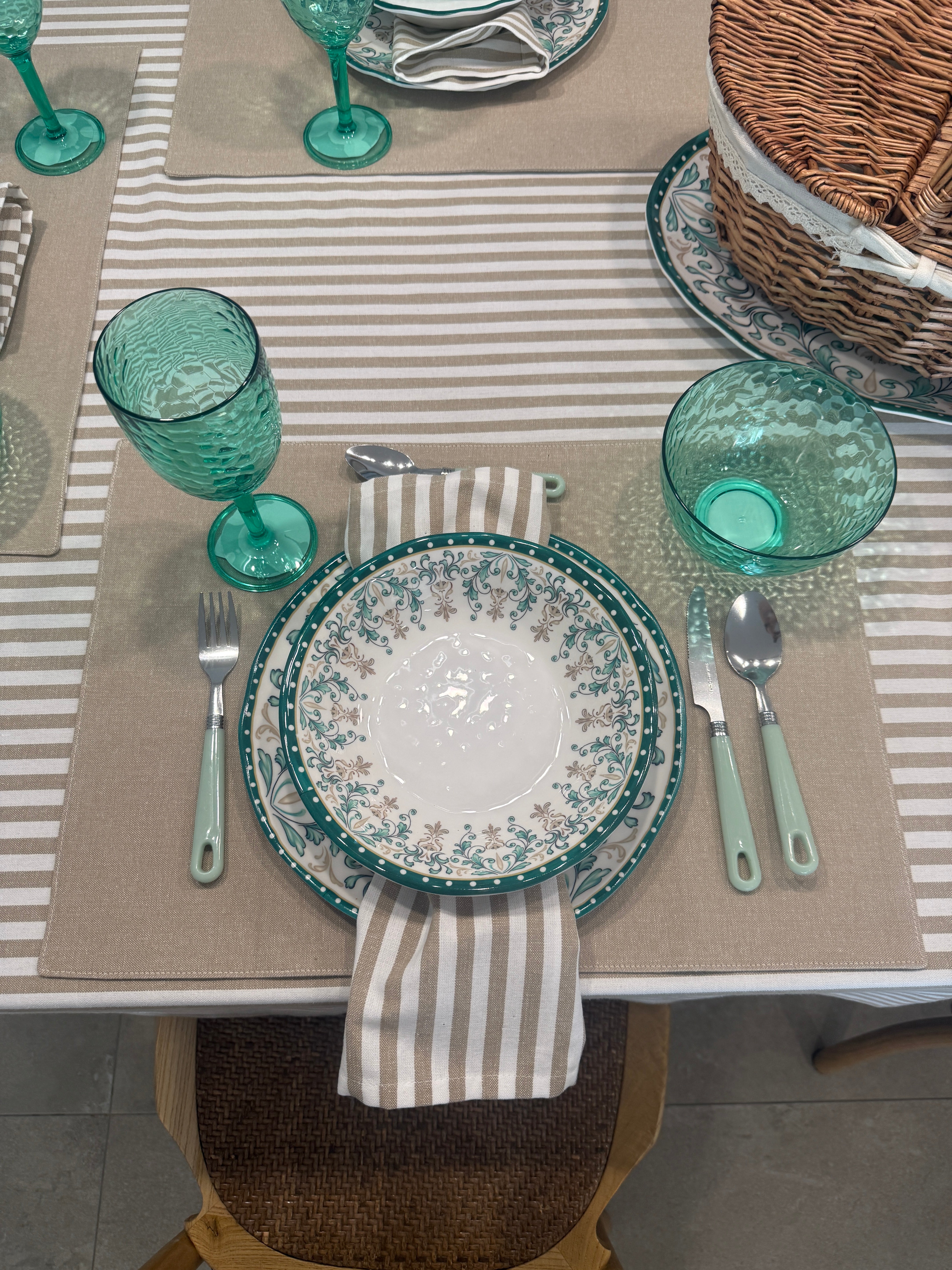 Tovaglia Collezione Diadema - Home - righe beige
