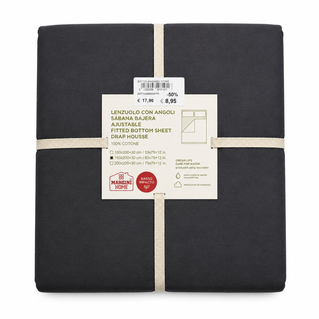 Lenzuolo con angoli Mangini Home - Grigio scuro