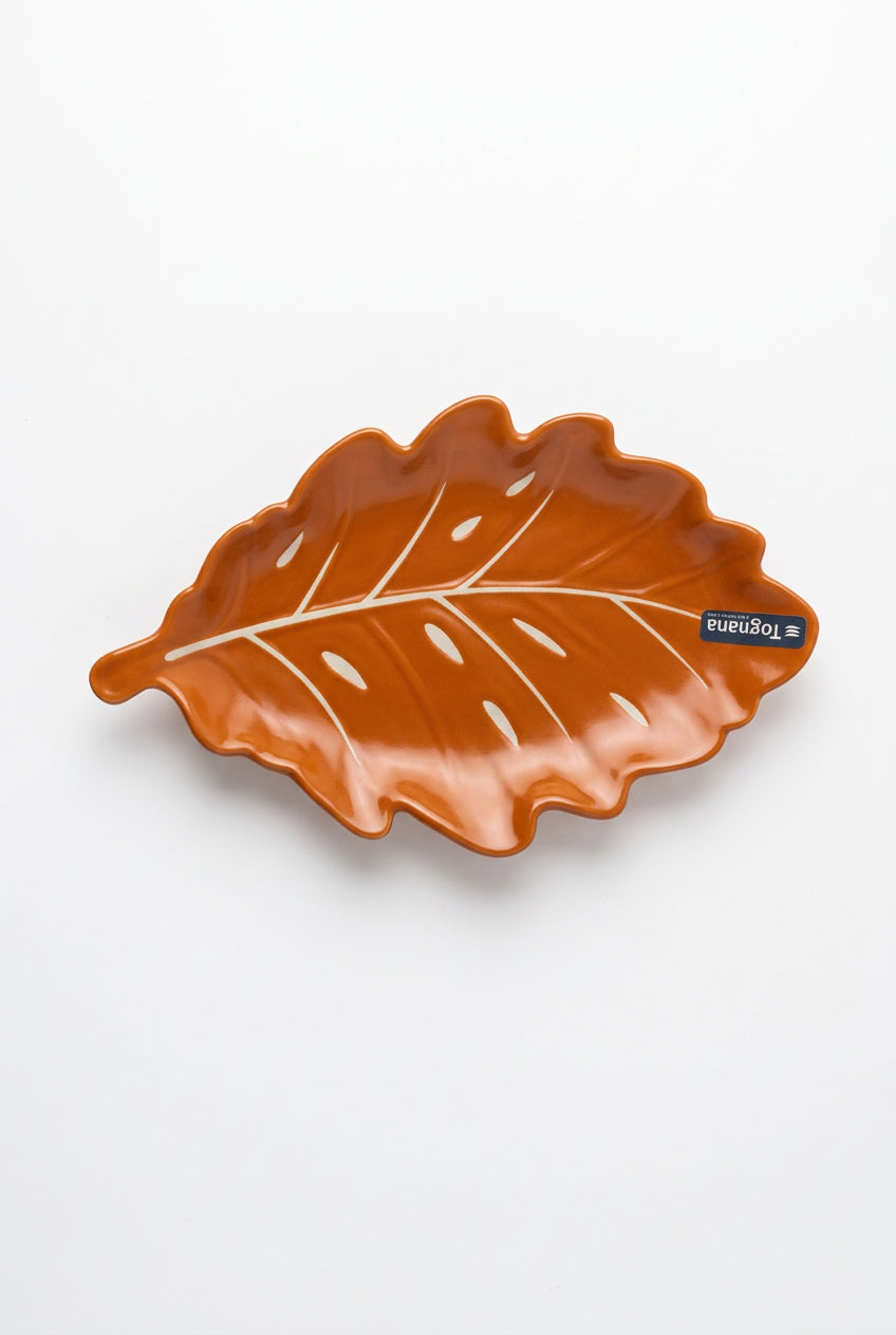 Piatto Tognana - Foglia - arancio