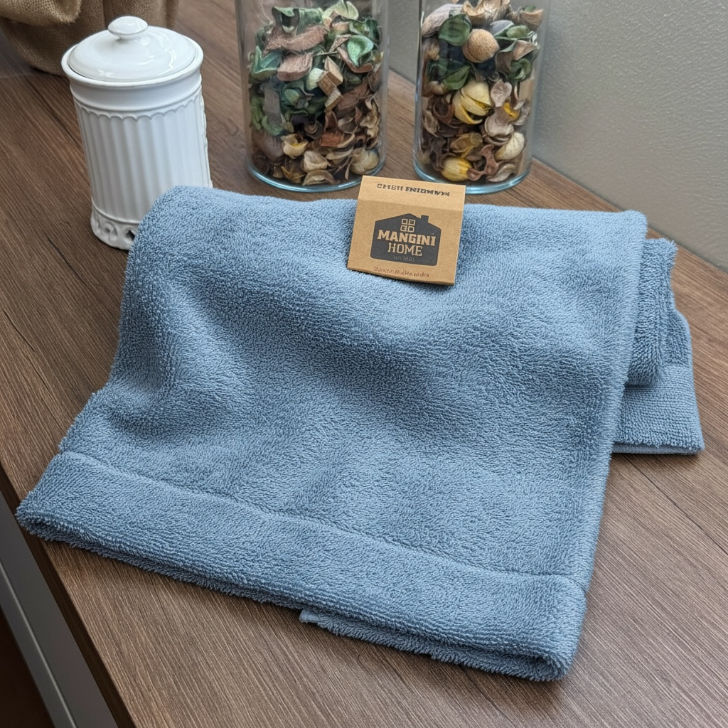 Telo-Viso-Ospite spugna - Celeste polvere