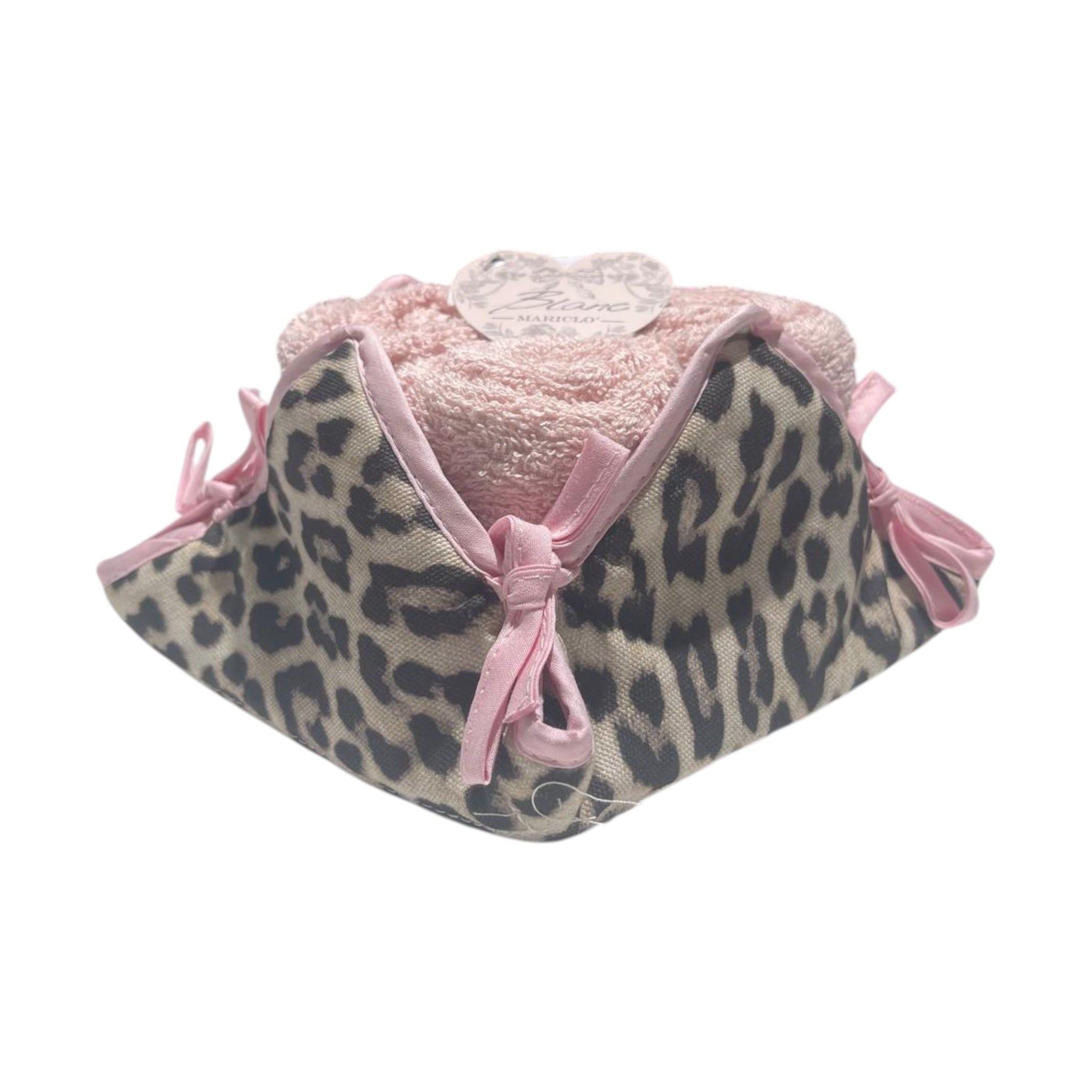 Cestino 4 lavette - Blanc Mariclò - Rosa