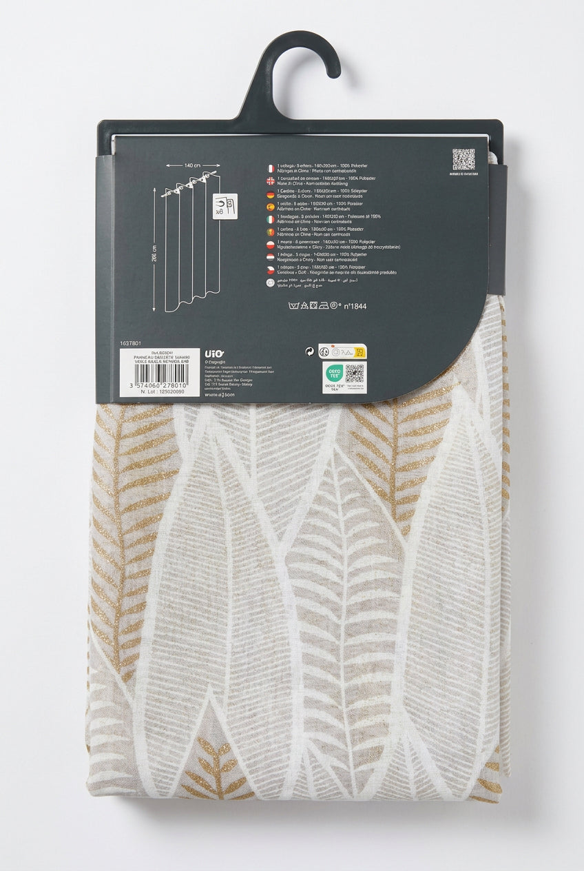 Tenda interni Voilage - foglie beige