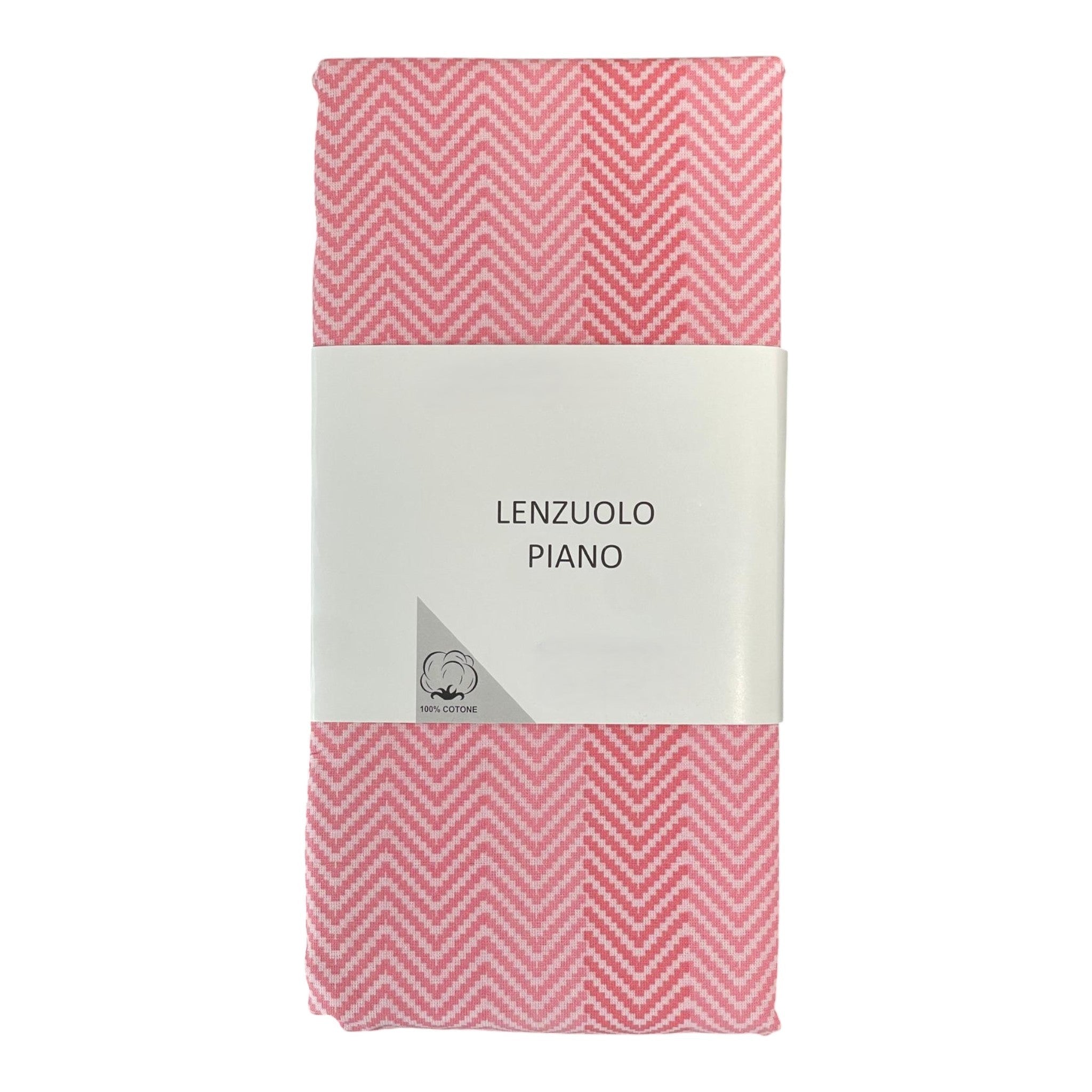 Lenzuolo piano Collezione Diadema - zig zag - Rosa