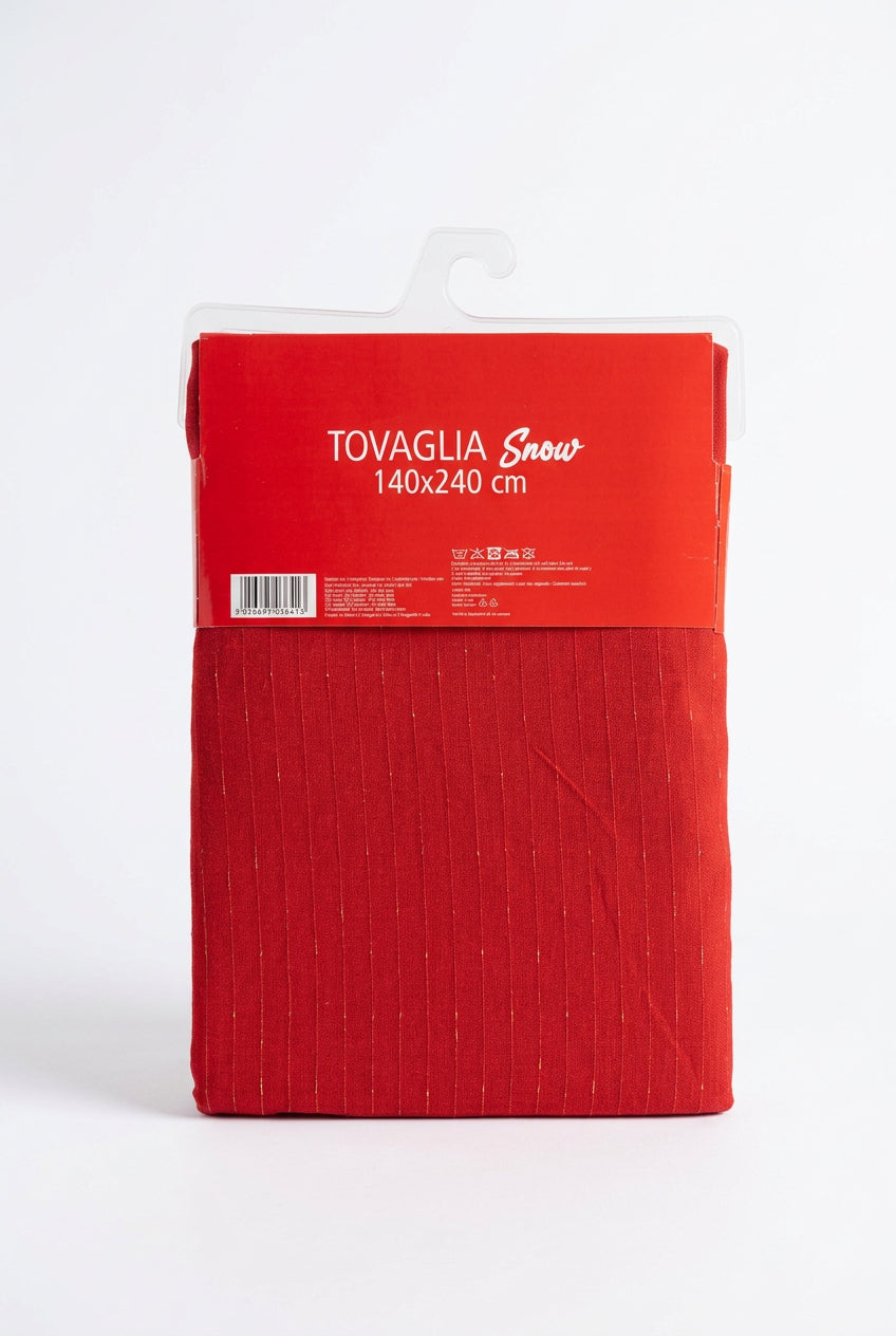 Tovaglia Snow- rosso/oro