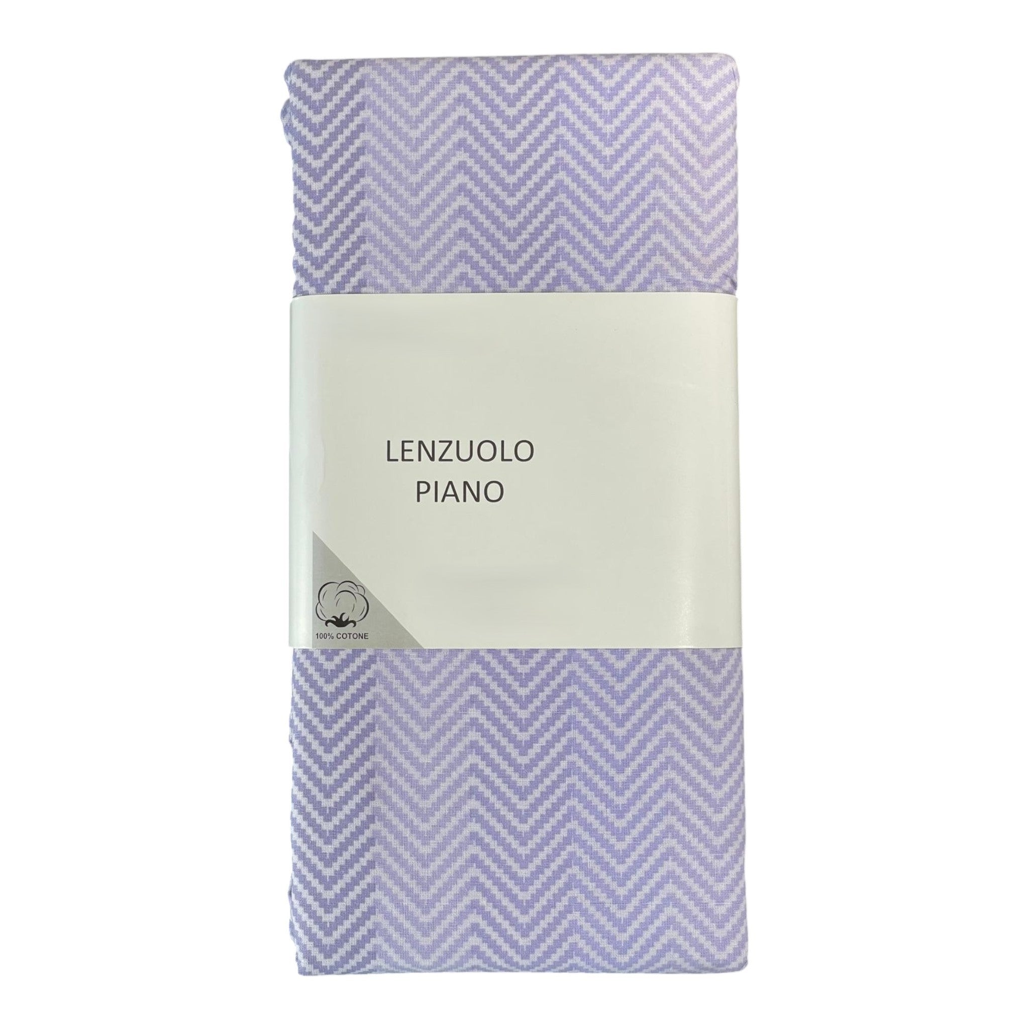 Lenzuolo piano Collezione Diadema - zig zag - Viola
