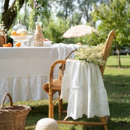 Copritavolo con gale - Blanc Mariclò - A3597799BI