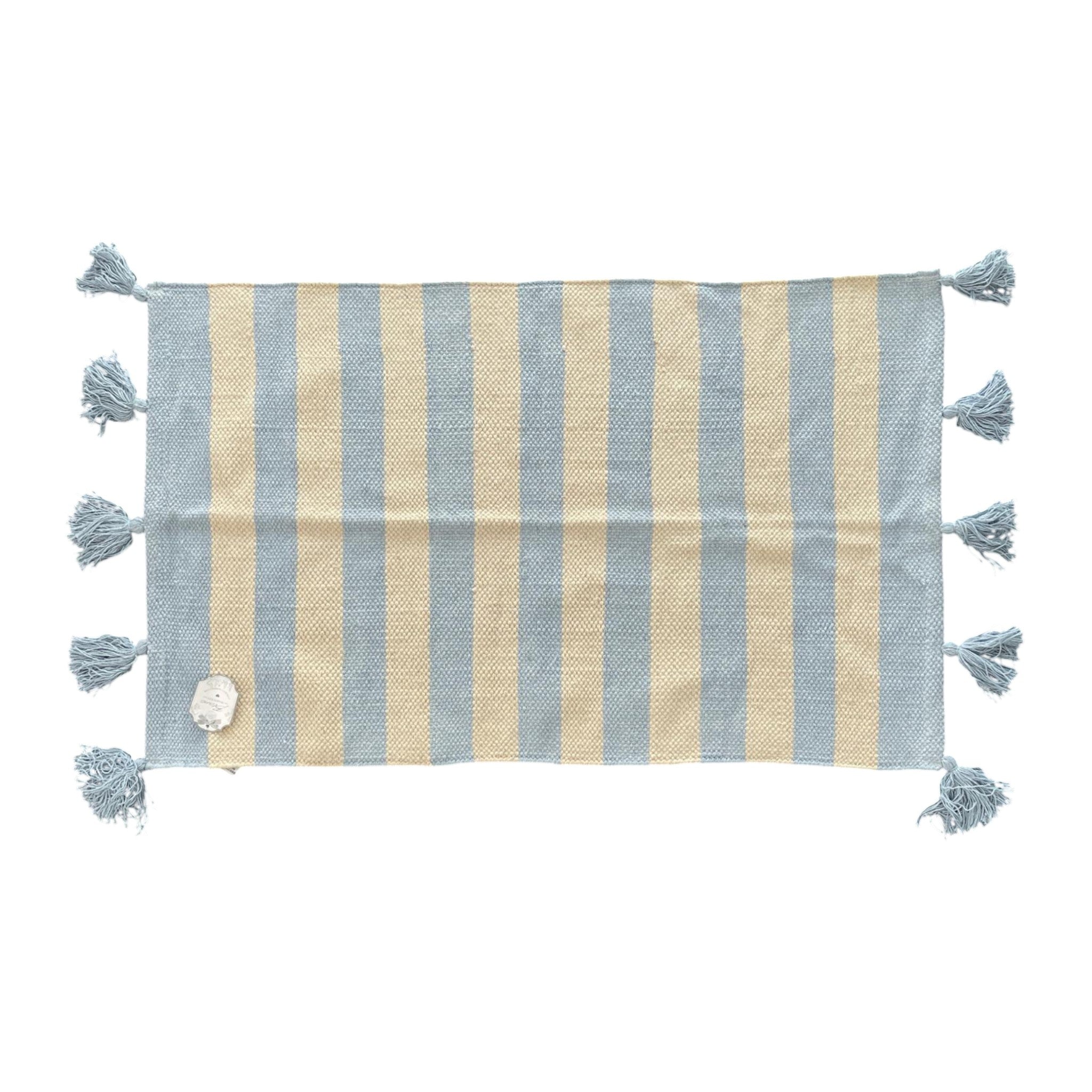 Tappeto righe + nappe Blanc Mariclò - A3947799AZ