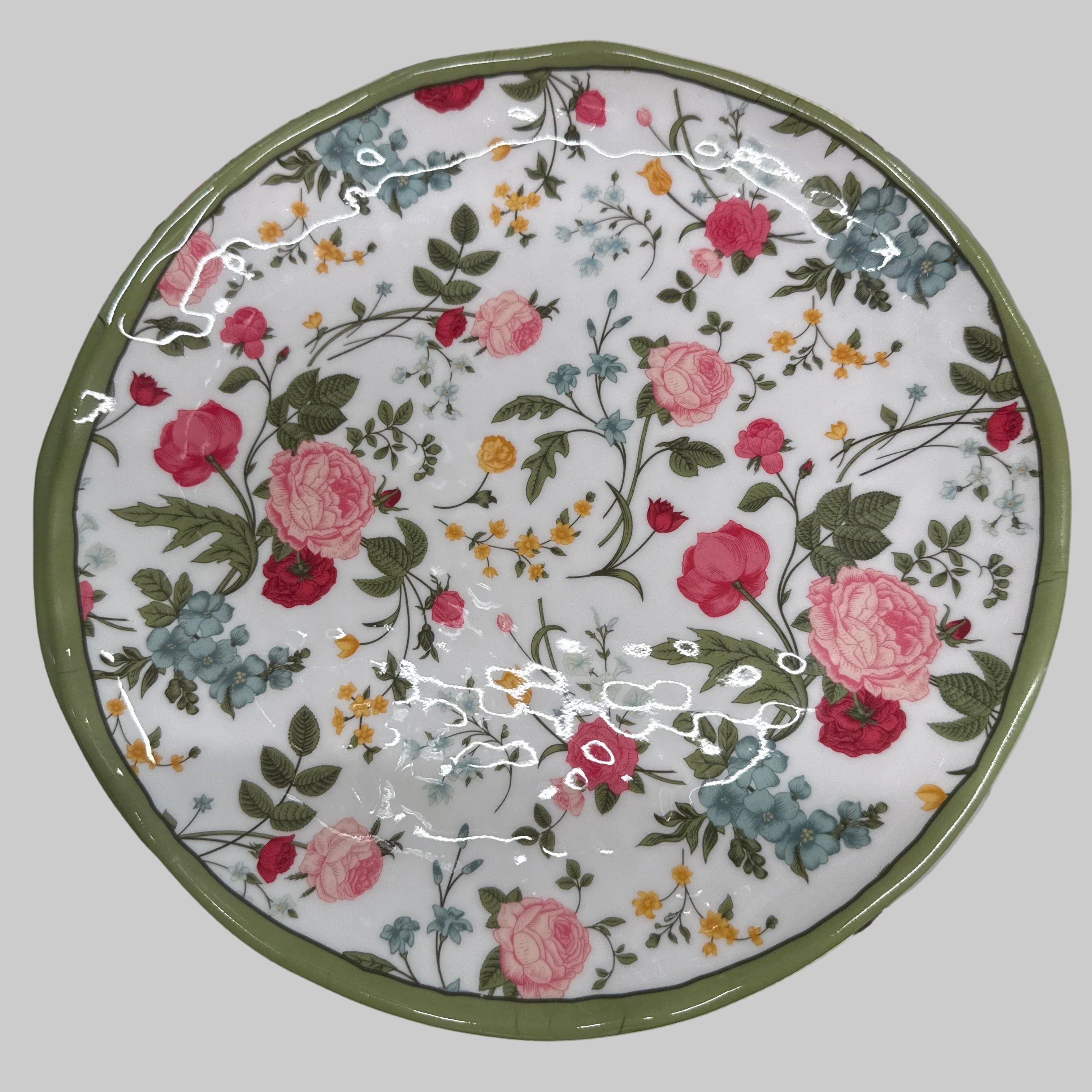 Piatto piano melamina FIORI - 100244