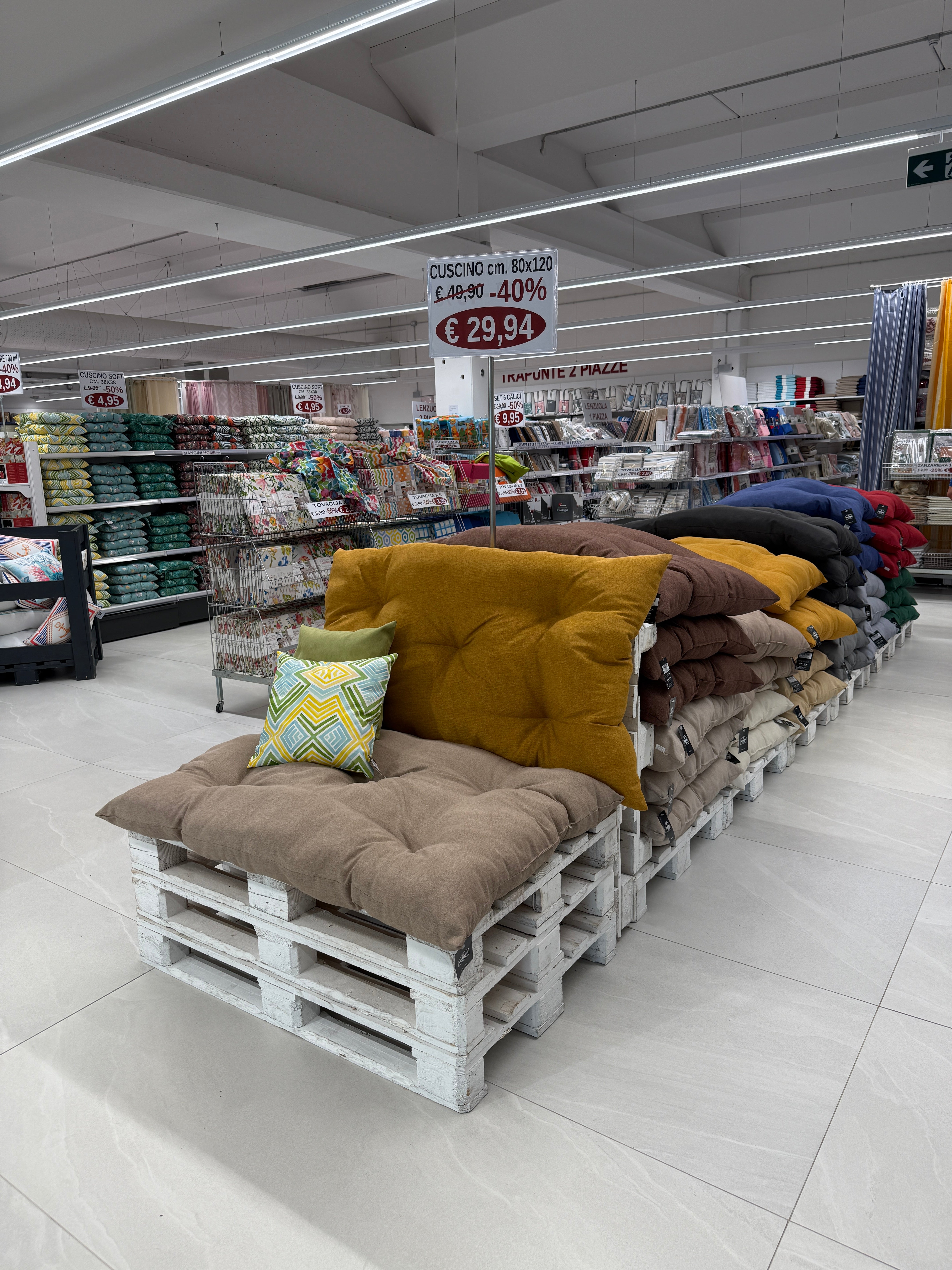 Cuscino pallet - 80 x 120 cm - Verde