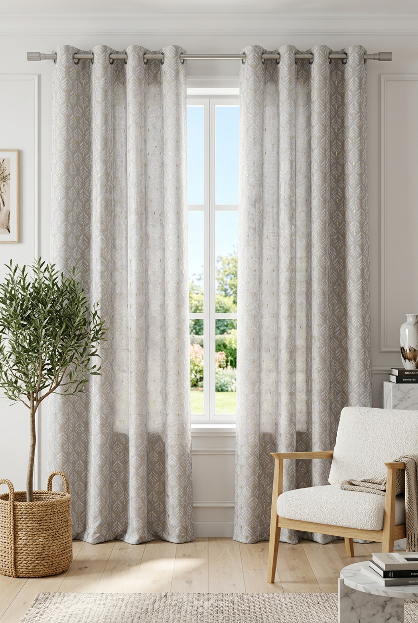 Tenda interni Rideau-geometrico oro 1612545