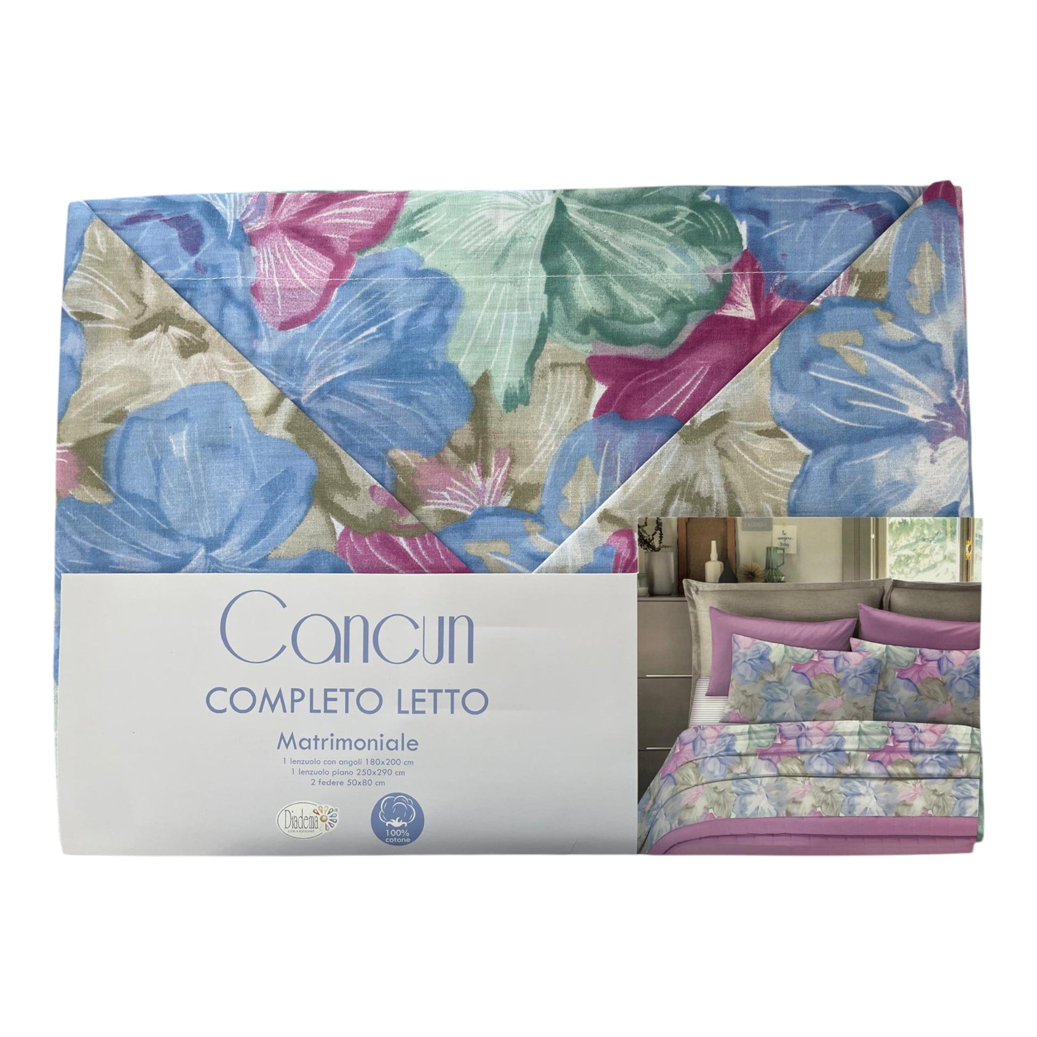 Completo letto Cancun - floreale multicolor