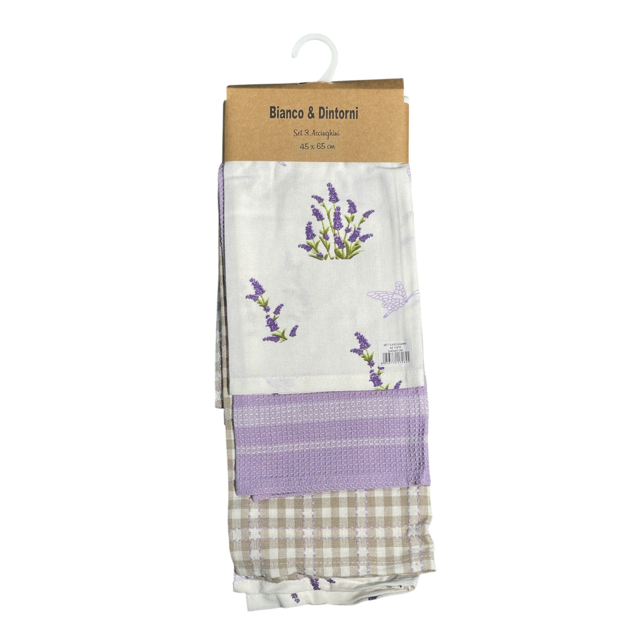 Set 3 asciughini - Bianco & Dintorni - Lavanda
