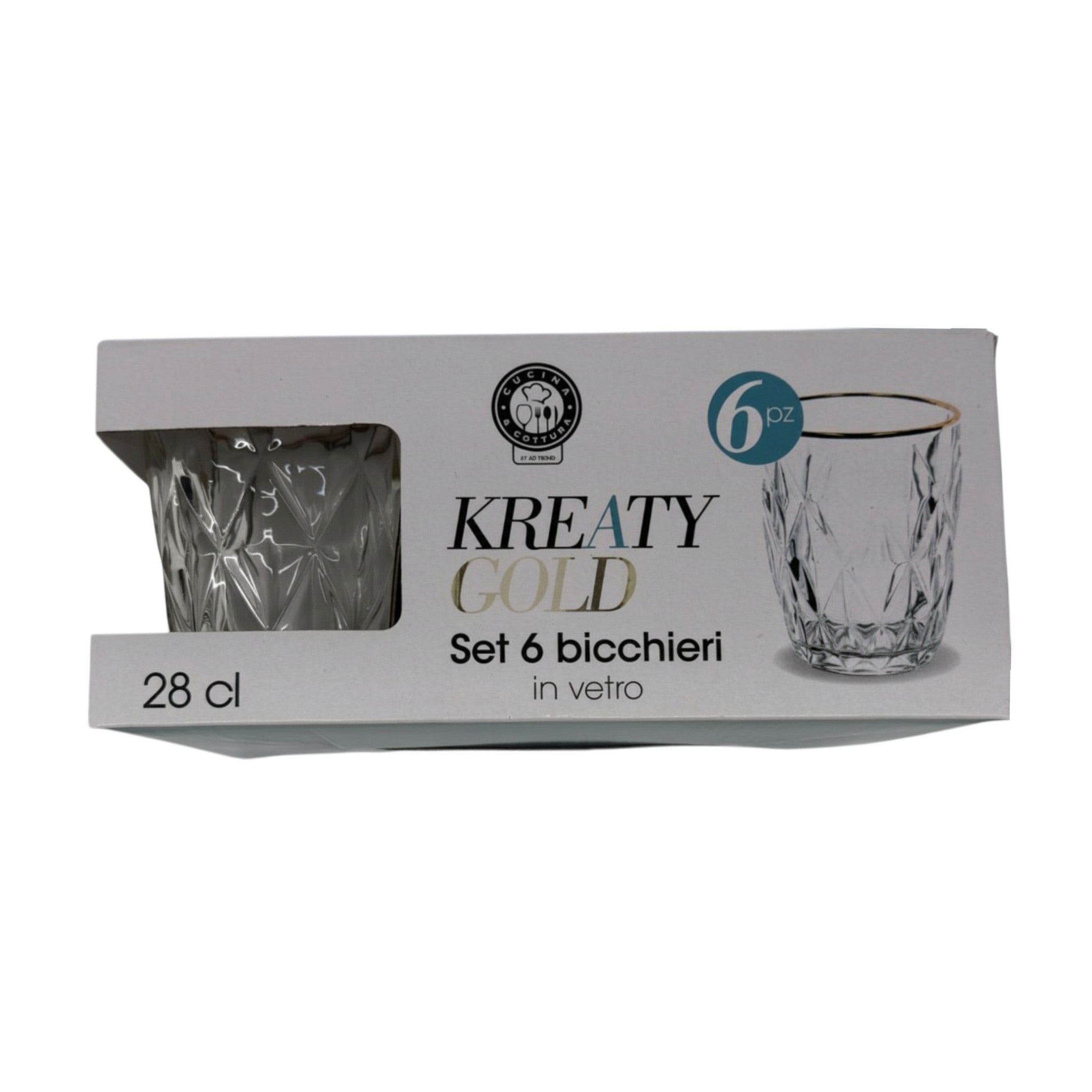 Bicchieri Kreaty Gold - Diamante