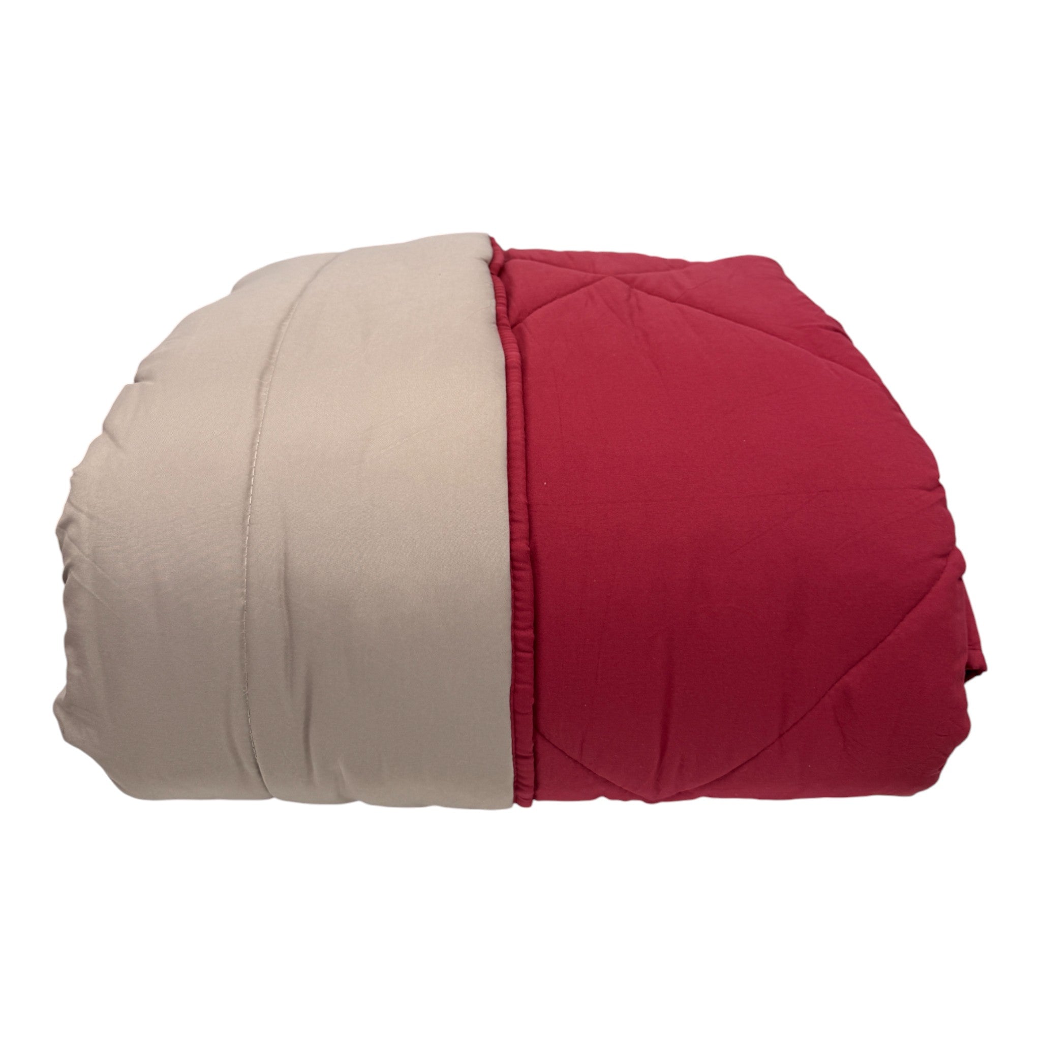 Trapunta - bicolore tortora/rosso