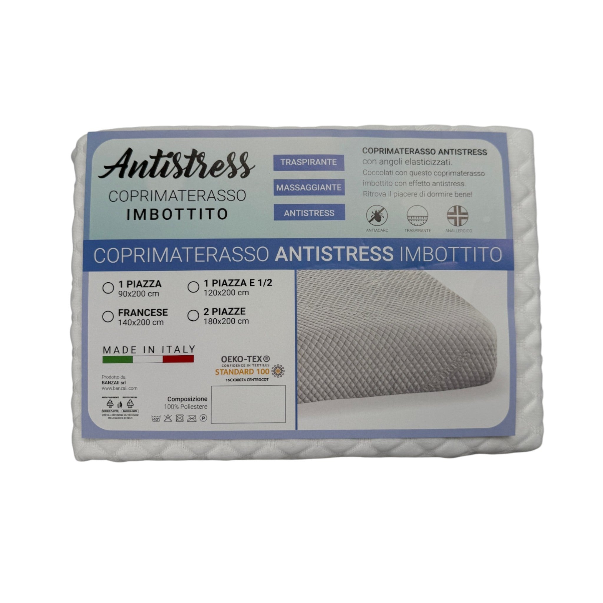 Coprimaterasso Antistress Imbottito