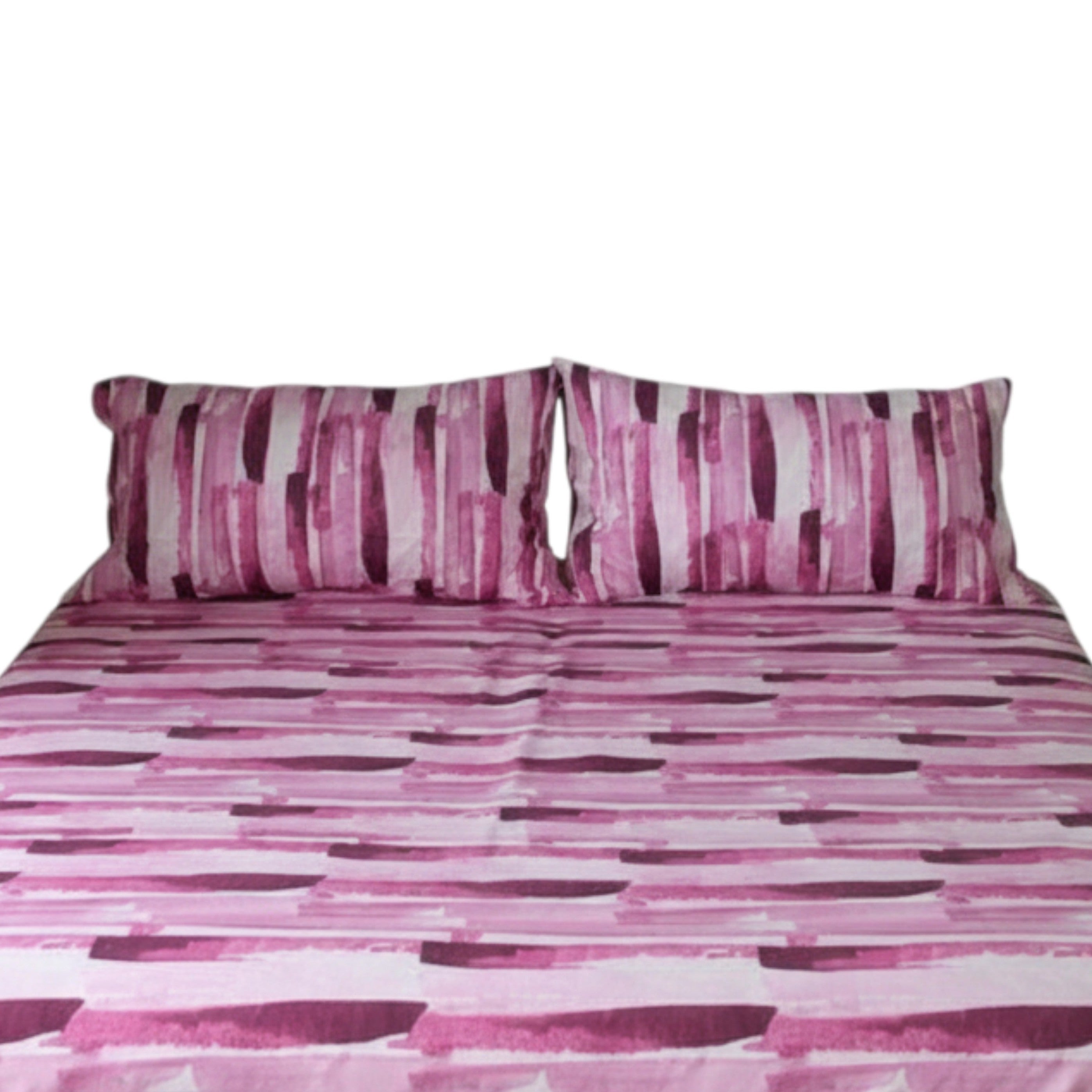 Completo letto flanella - Trentino - Pennellate - Rosa