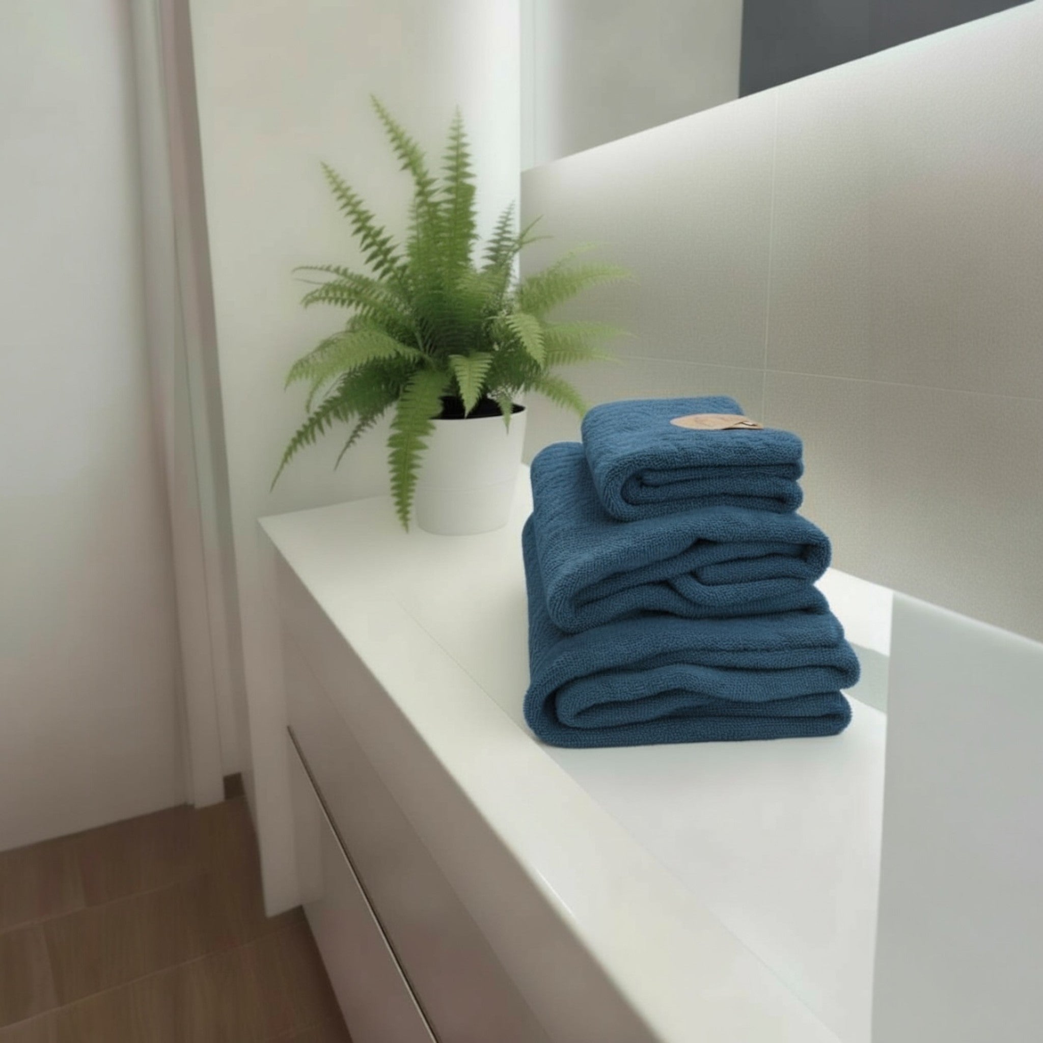 Telo-Viso-Ospite spugna - Blu