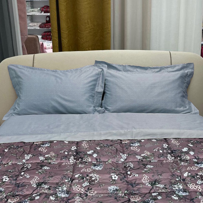 Completo letto Novia - Raso Sateen - Celeste