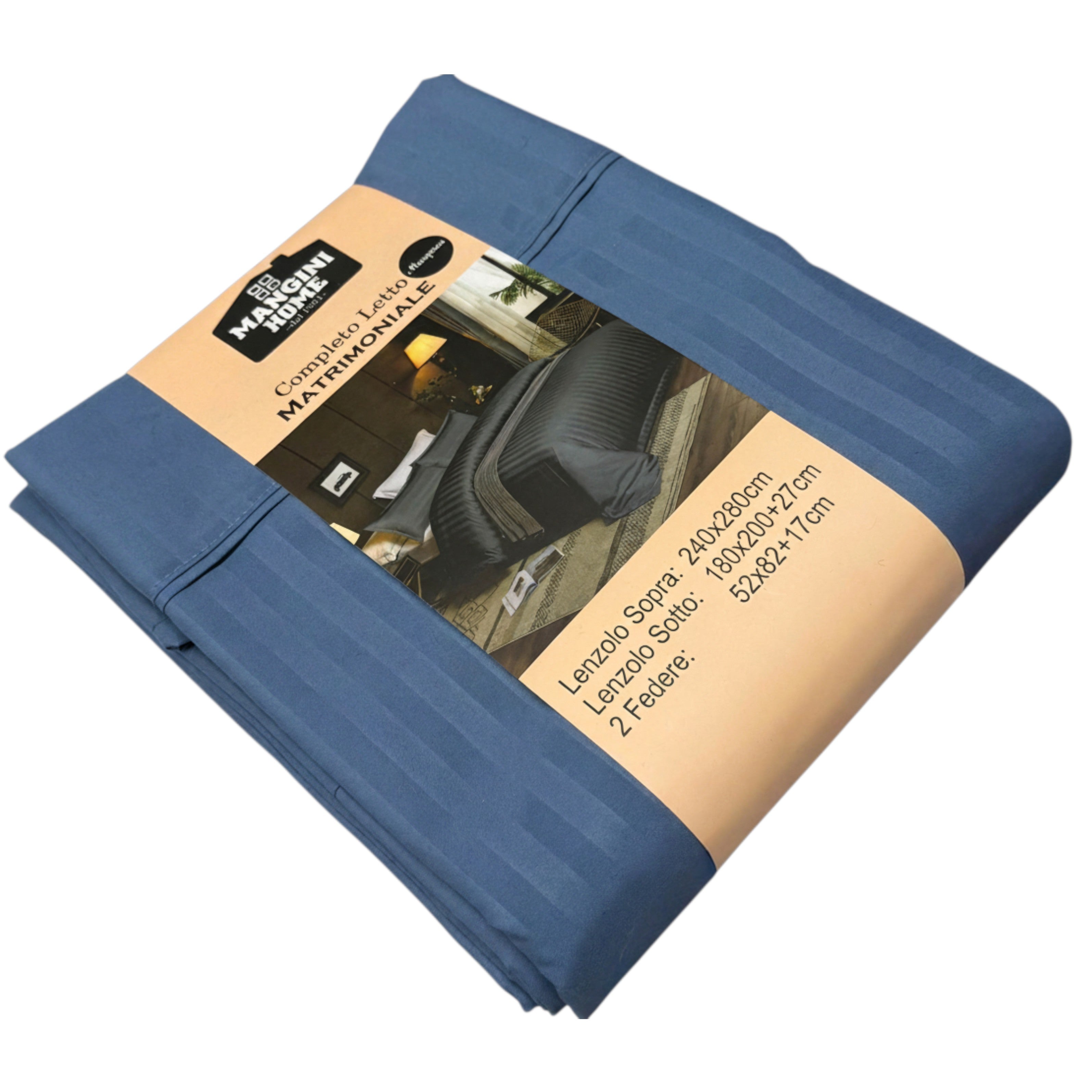 Completo letto Manopesca rigato - Carta zucchero