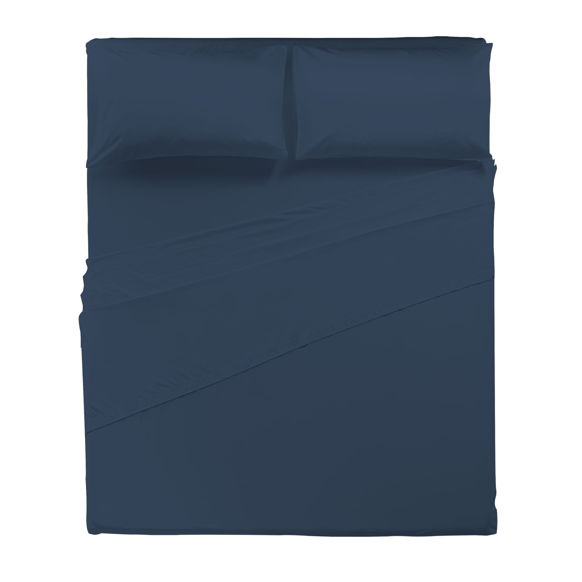 Completo letto Happidea - cotone - Blu profondo