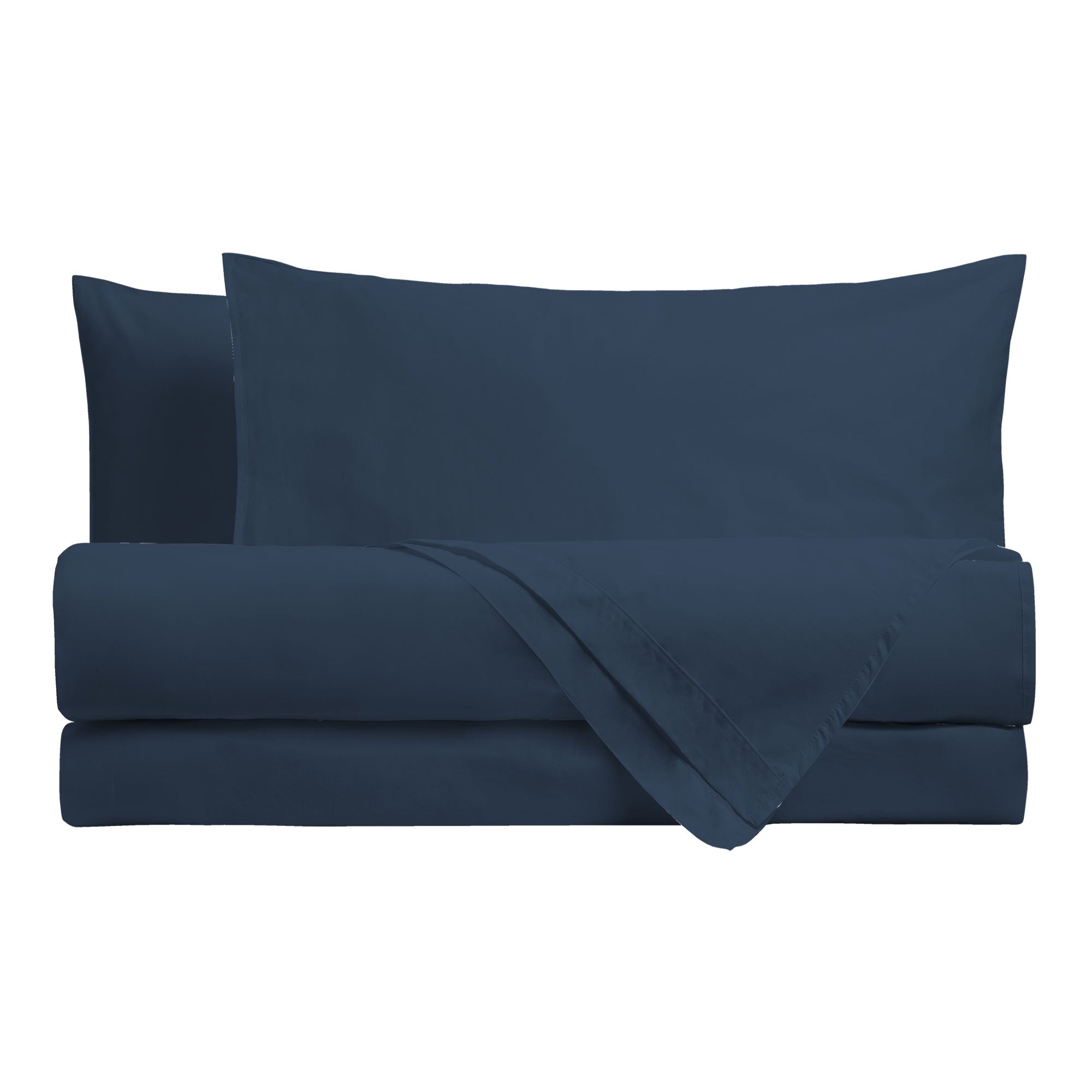 Completo letto Happidea - cotone - Blu profondo