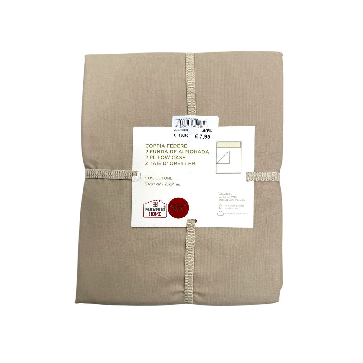 Coppia federe Mangini Home - Beige