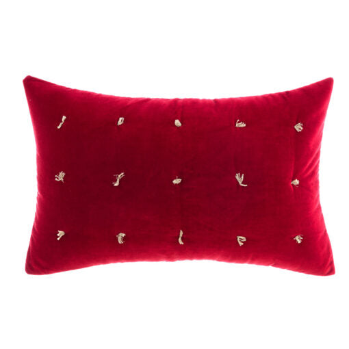 Copriguanciale Blanc Mariclò - Velluto rosso