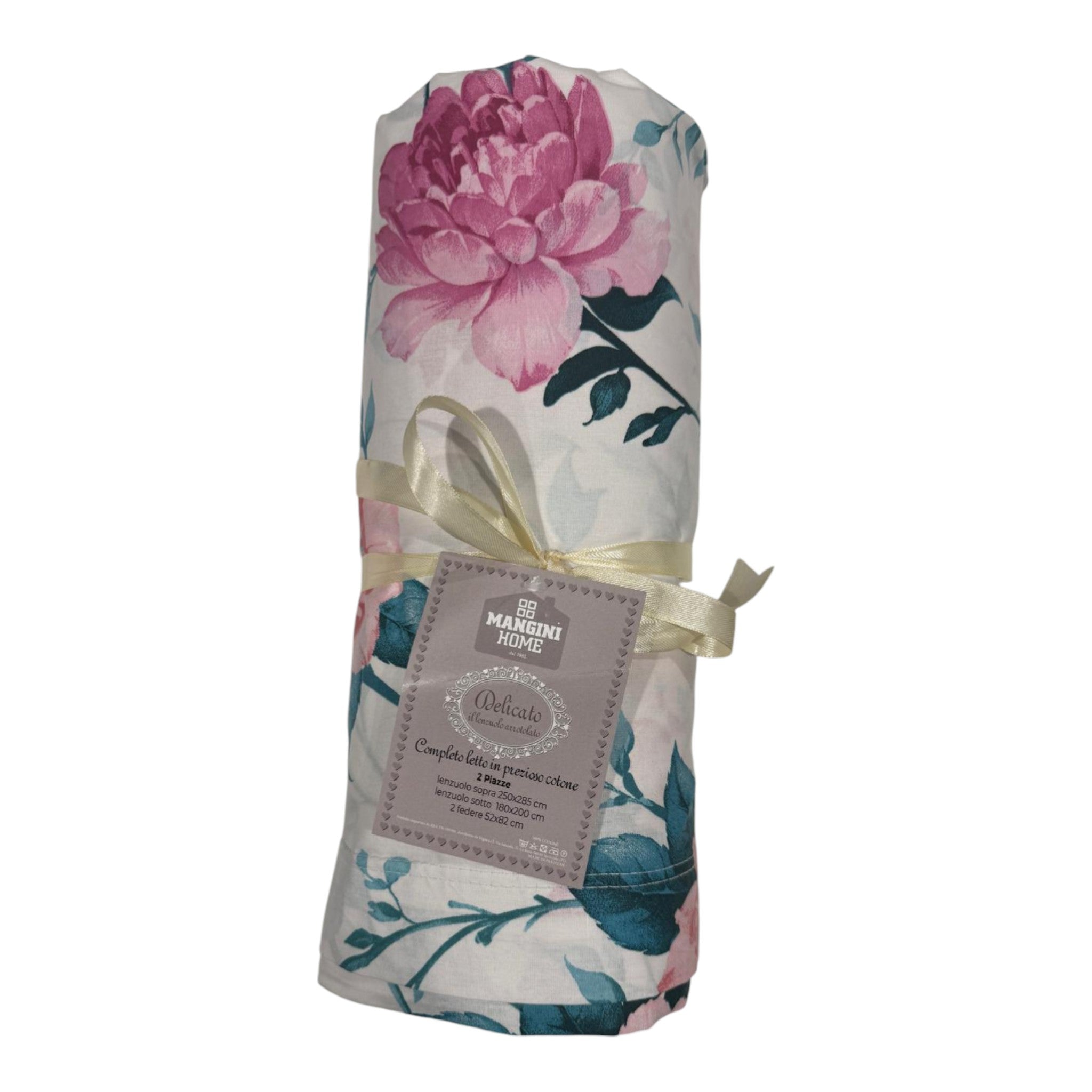 Rotolato - il lenzuolo arrotolato - Fiori rosa