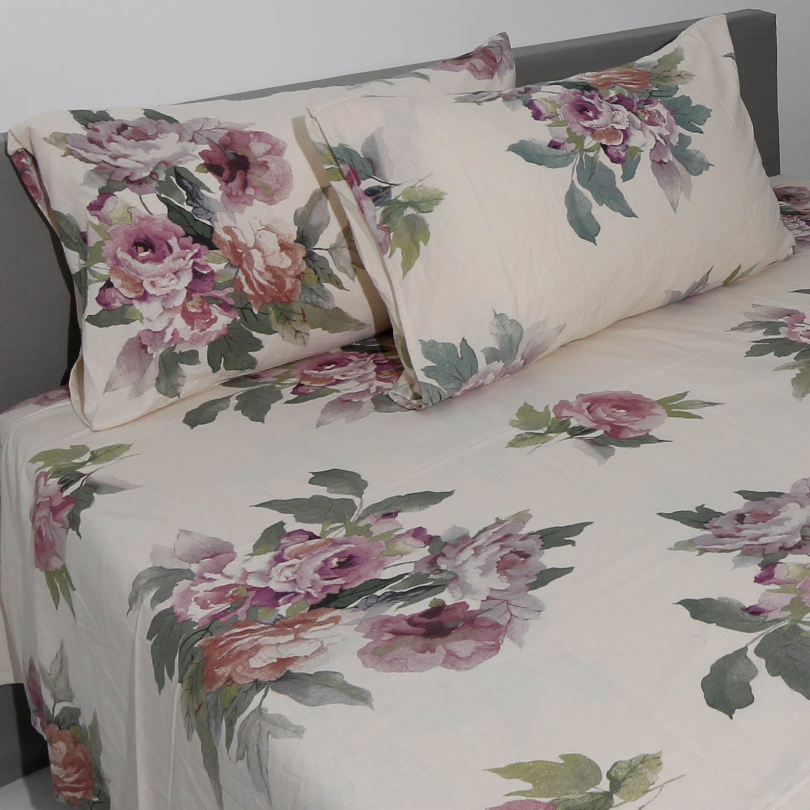 Completo letto flanella - Trentino - Fiori