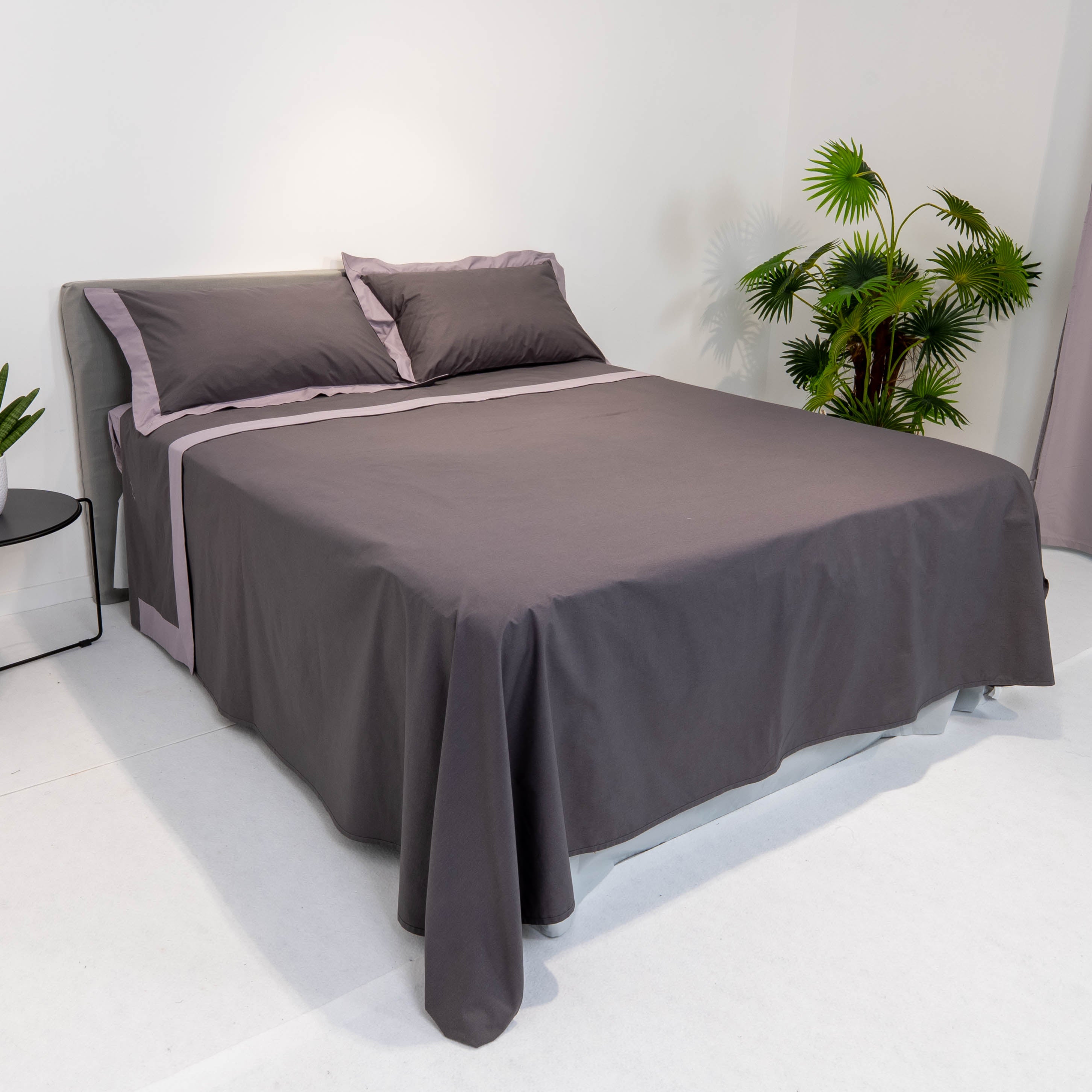 Completo percalle Graziella - Grigio chiaro/Grigio scuro