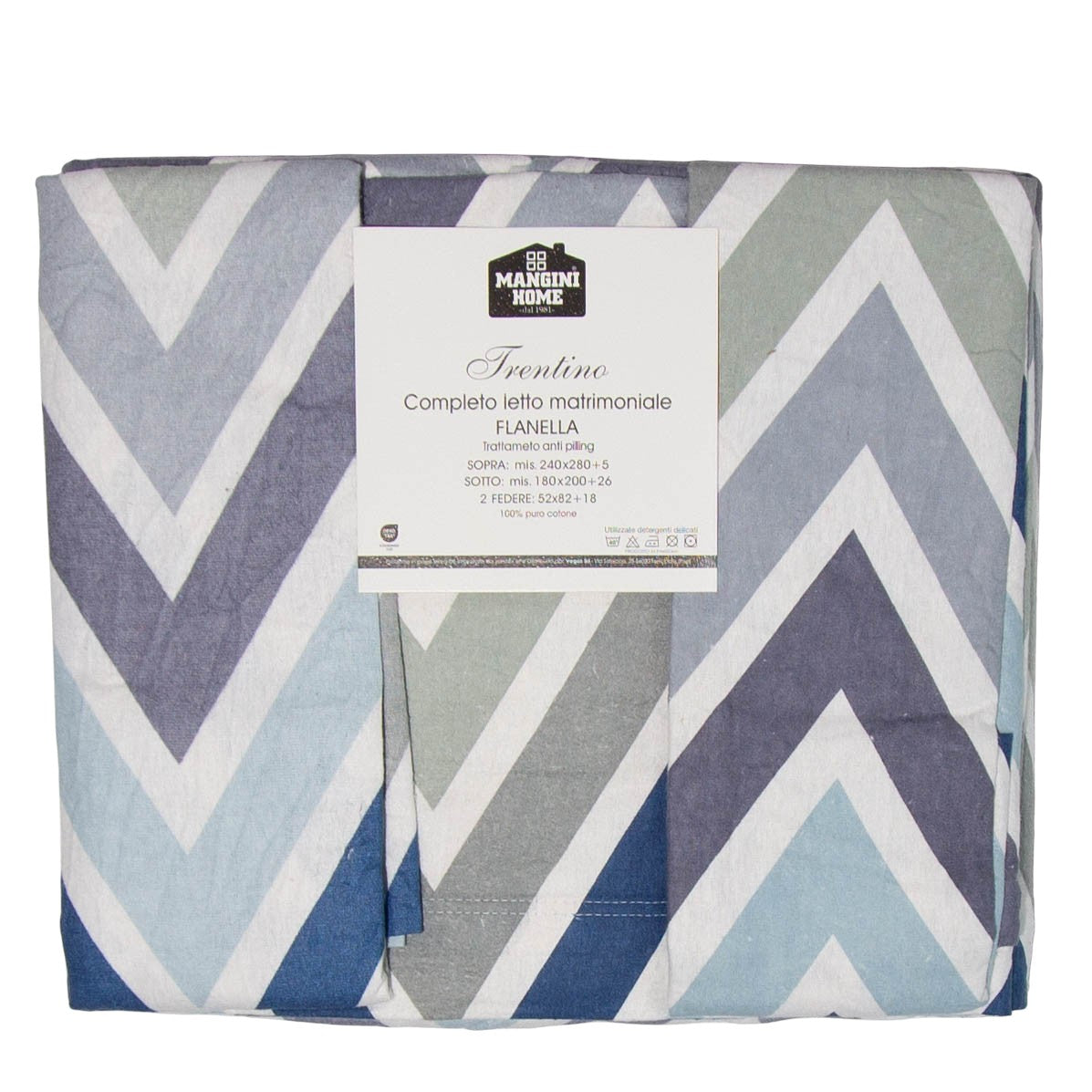 Completo letto flanella - Trentino - Zig Zag