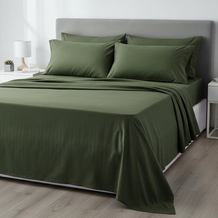 Completo letto Anemone - raso di cotone - Lichene
