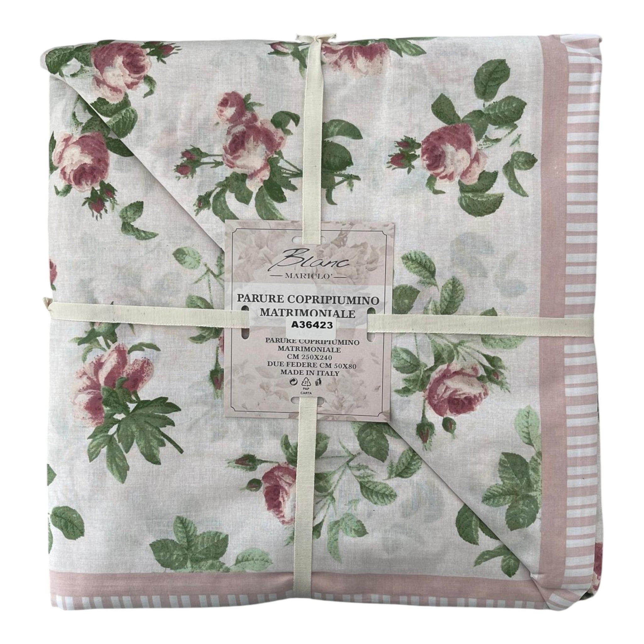 Parure copripiumino Blanc Mariclò - Le rose del borgo