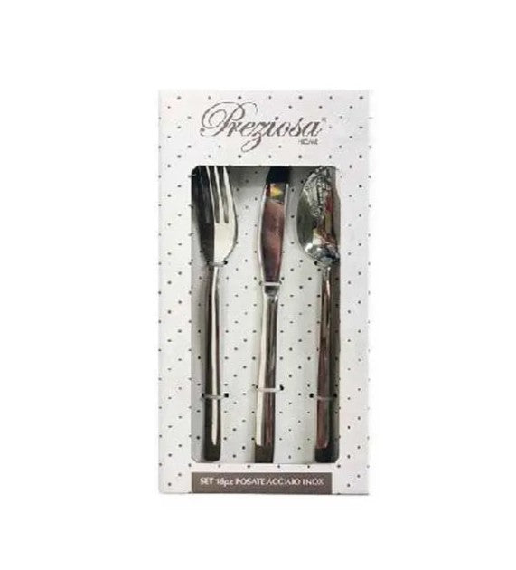 Set posate Preziosa Home - 18 pz - Argento