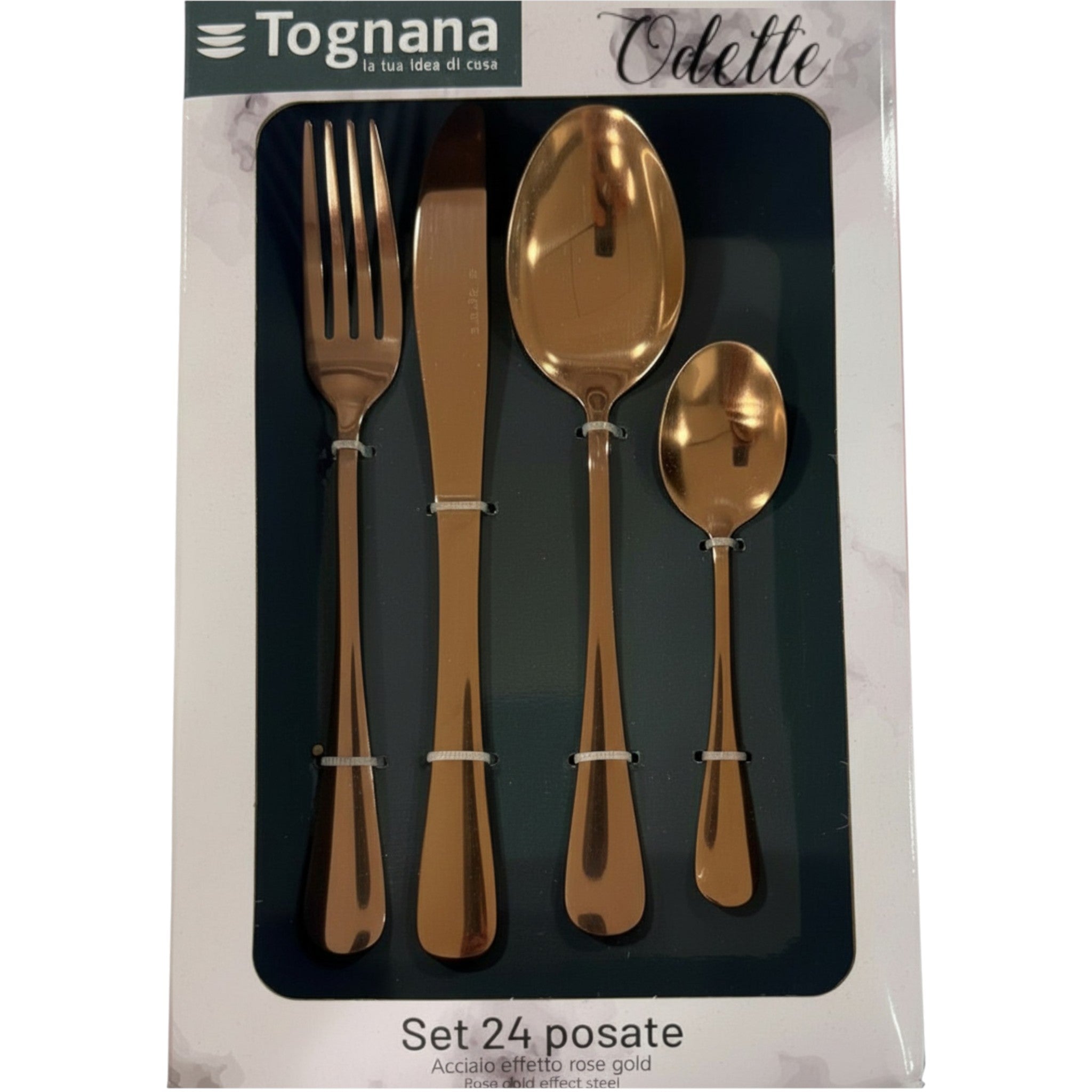 Set posate Tognana Odette - 24 pz - Rose Gold