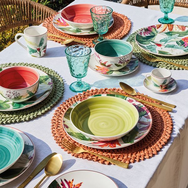 Set 6 tazze con piatto Tognana - Tropicalia