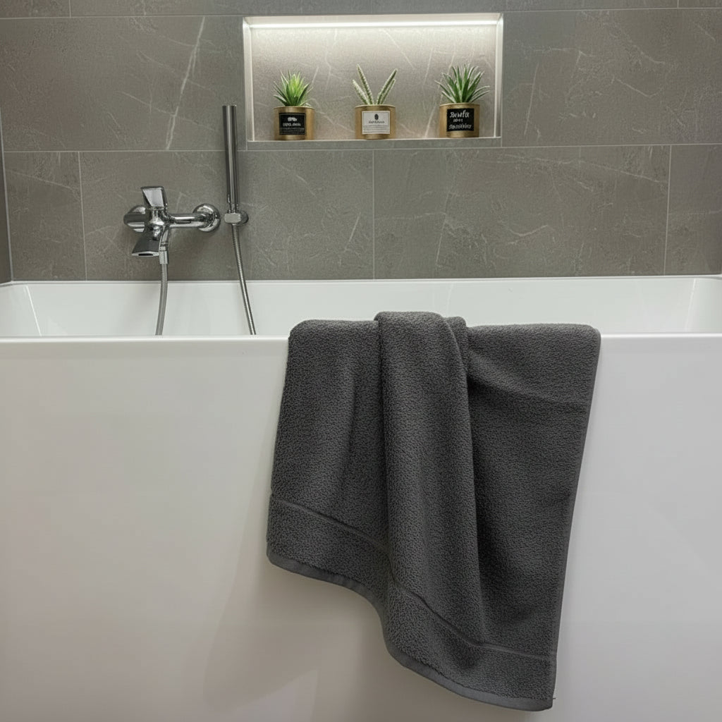 Telo-Viso-Ospite spugna - Grigio chiaro