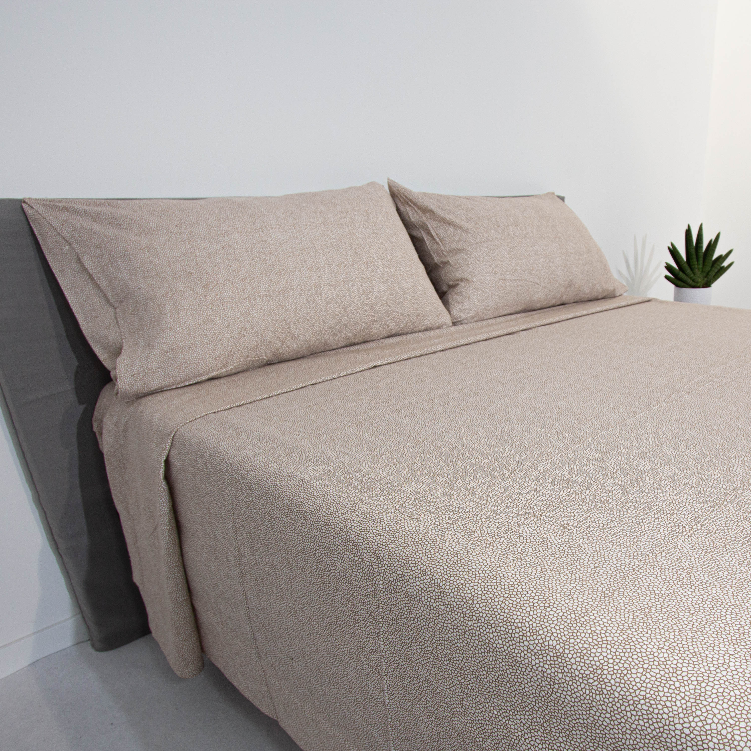 Completo letto flanella - Trentino - Tapiro - Beige