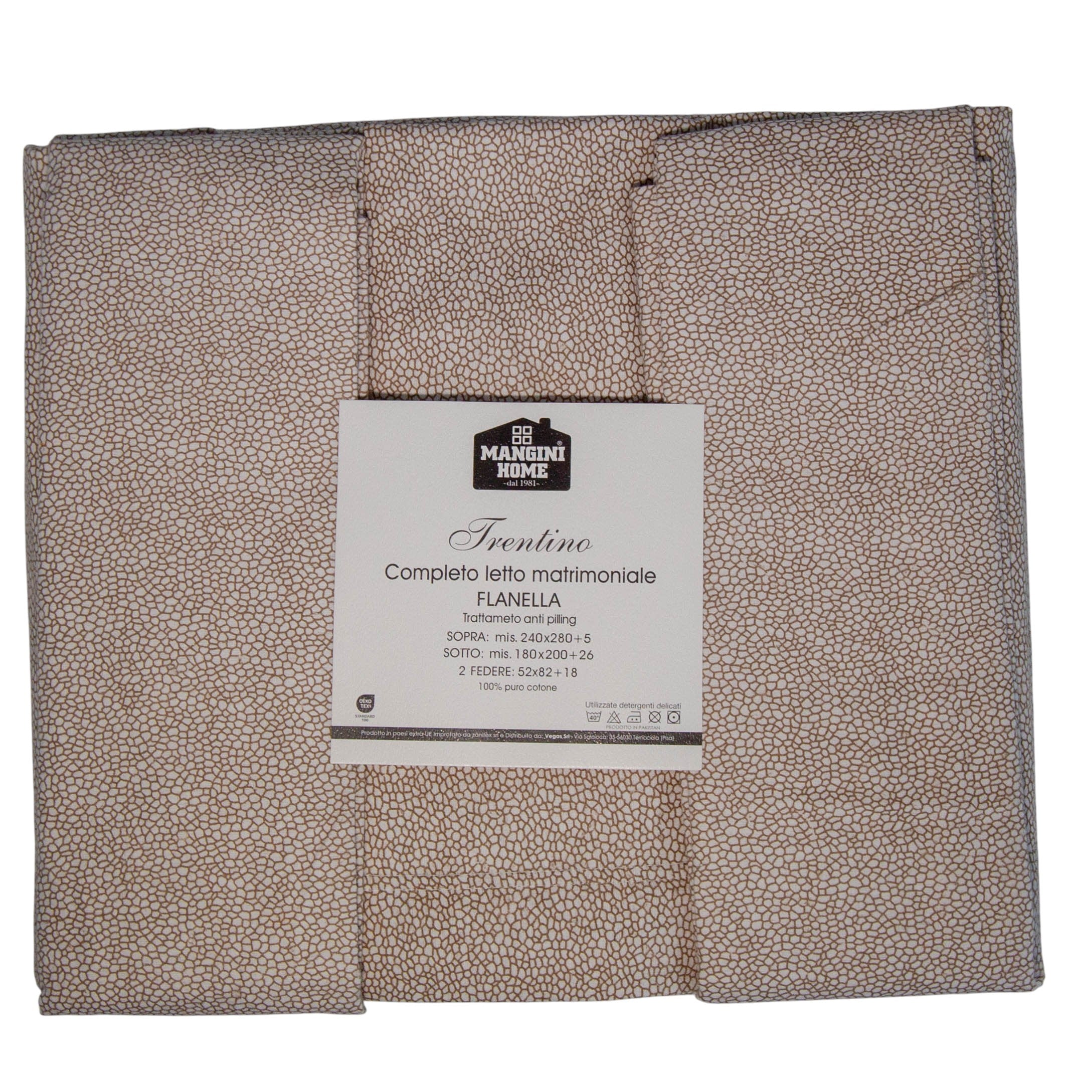 Completo letto flanella - Trentino - Tapiro - Beige