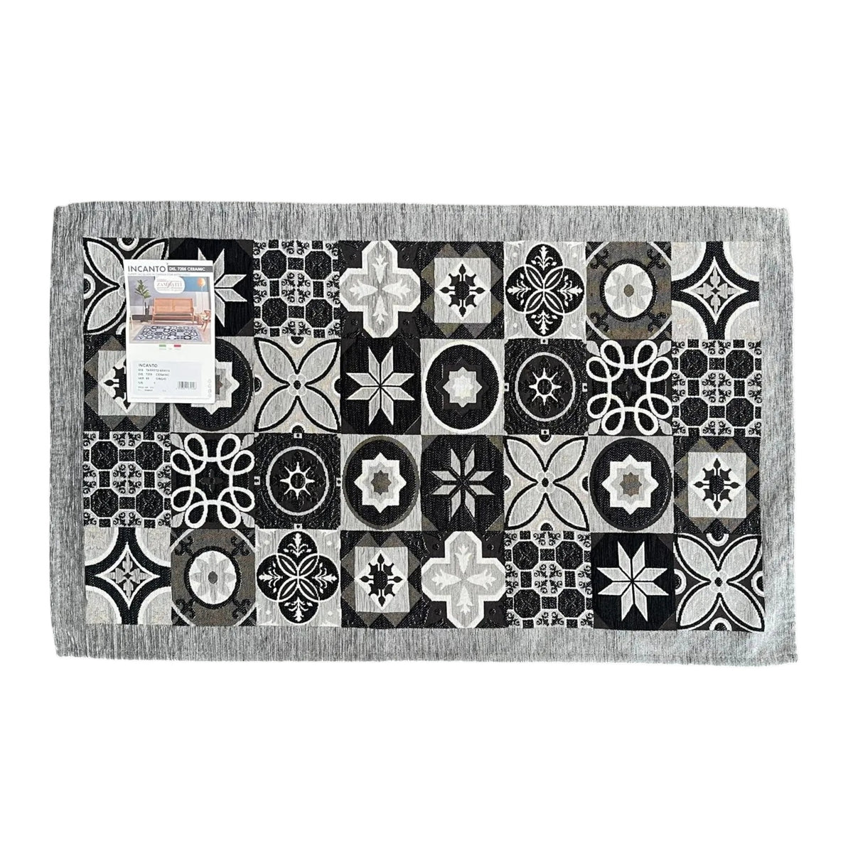 Tappeto Incanto (Dis. 7205 Ceramic) - 65 x 110 cm - Grigio