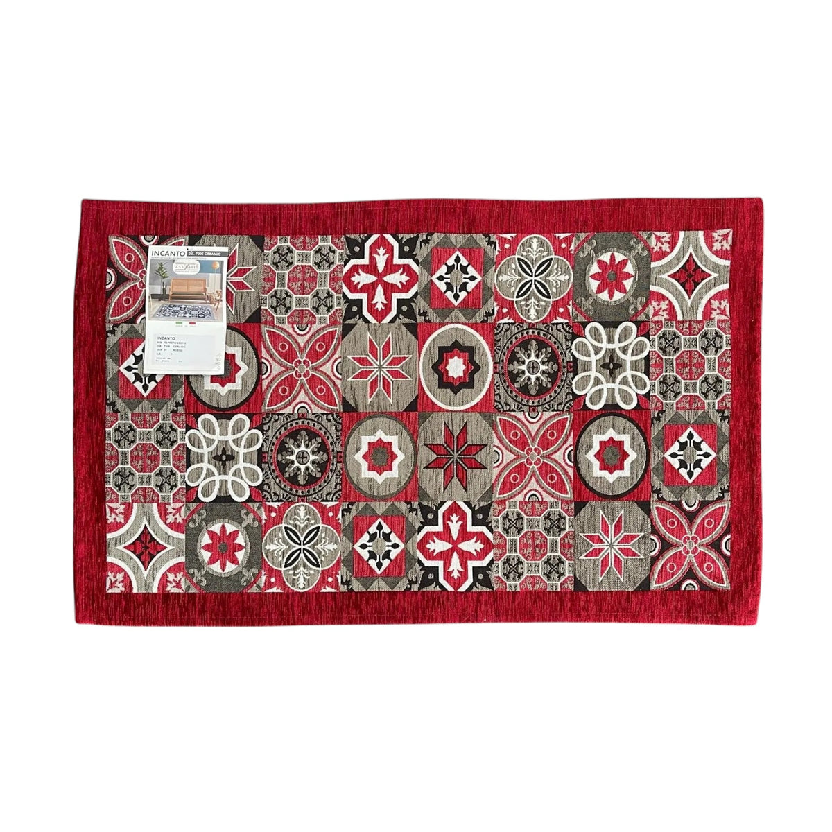 Tappeto Incanto (Dis. 7205 Ceramic) - 210x 270cm - Rosso