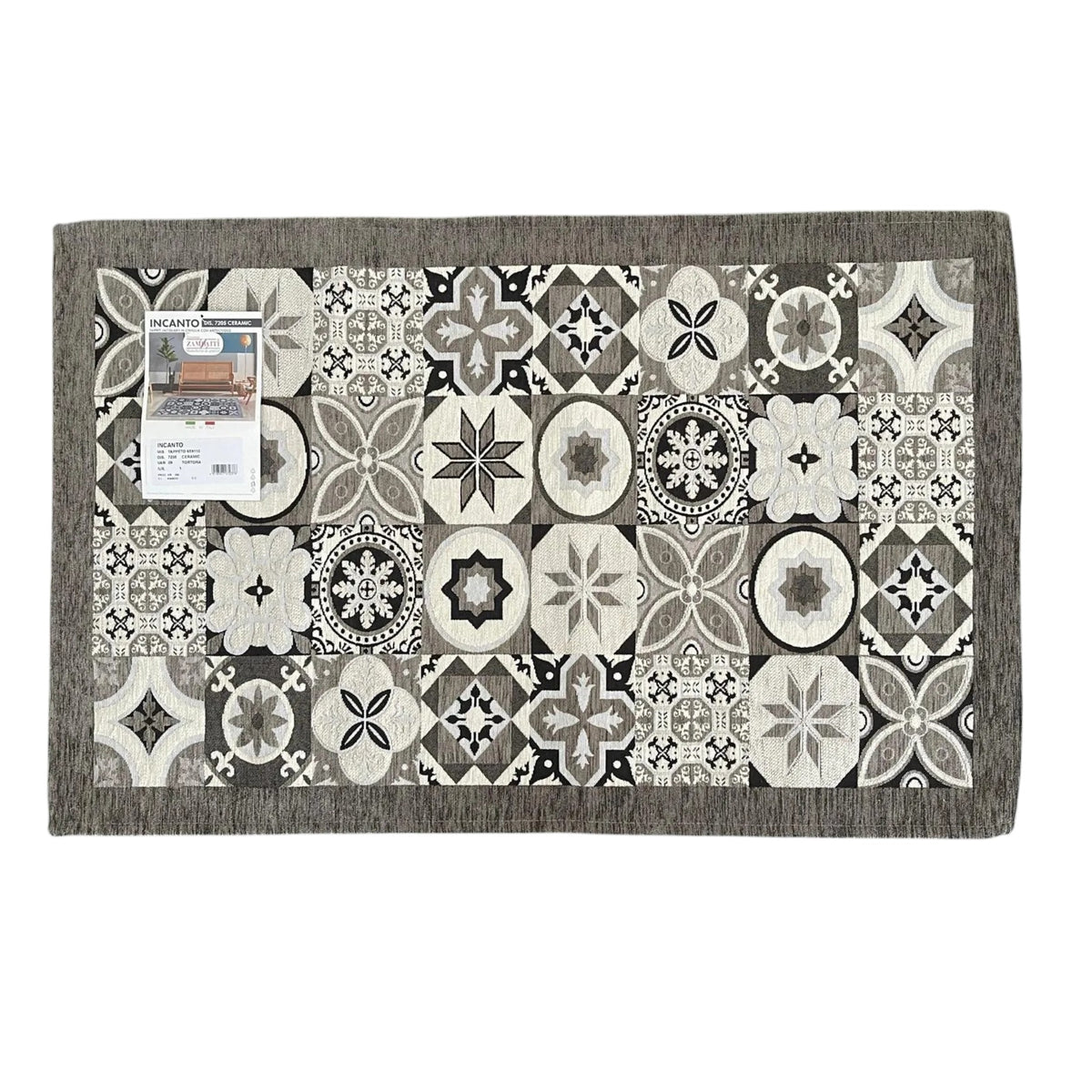 Tappeto Incanto (Dis. 7205 Ceramic) - 65 x 110 cm - Tortora