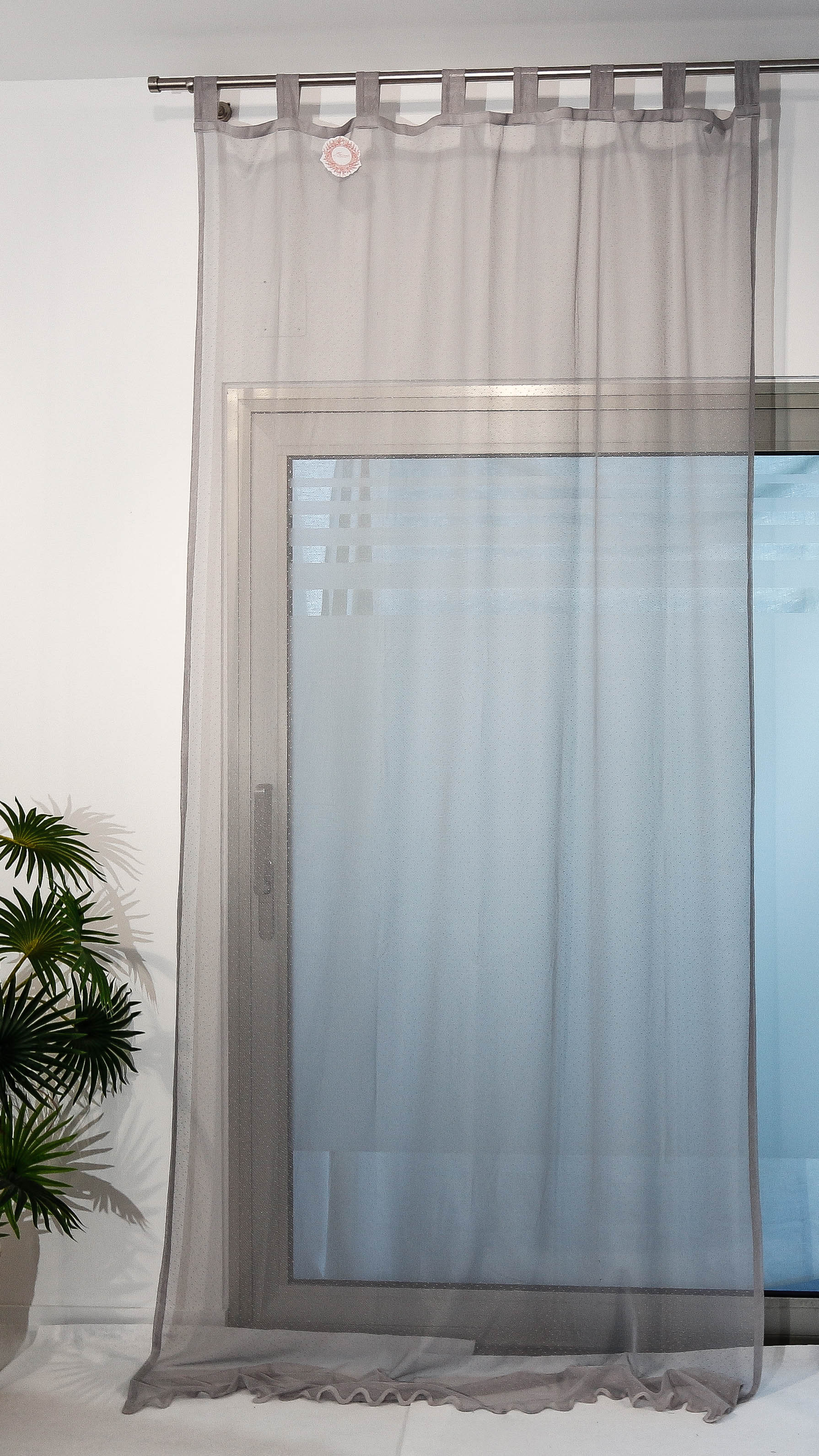 Tenda interni Blanc Mariclò - Plumetis - Grigio