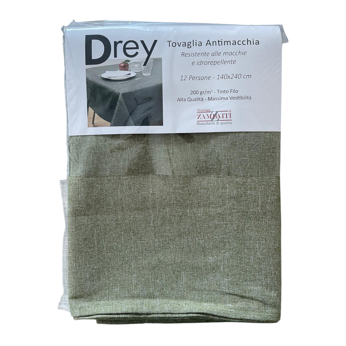 Tovaglia antimacchia Drey - Verde