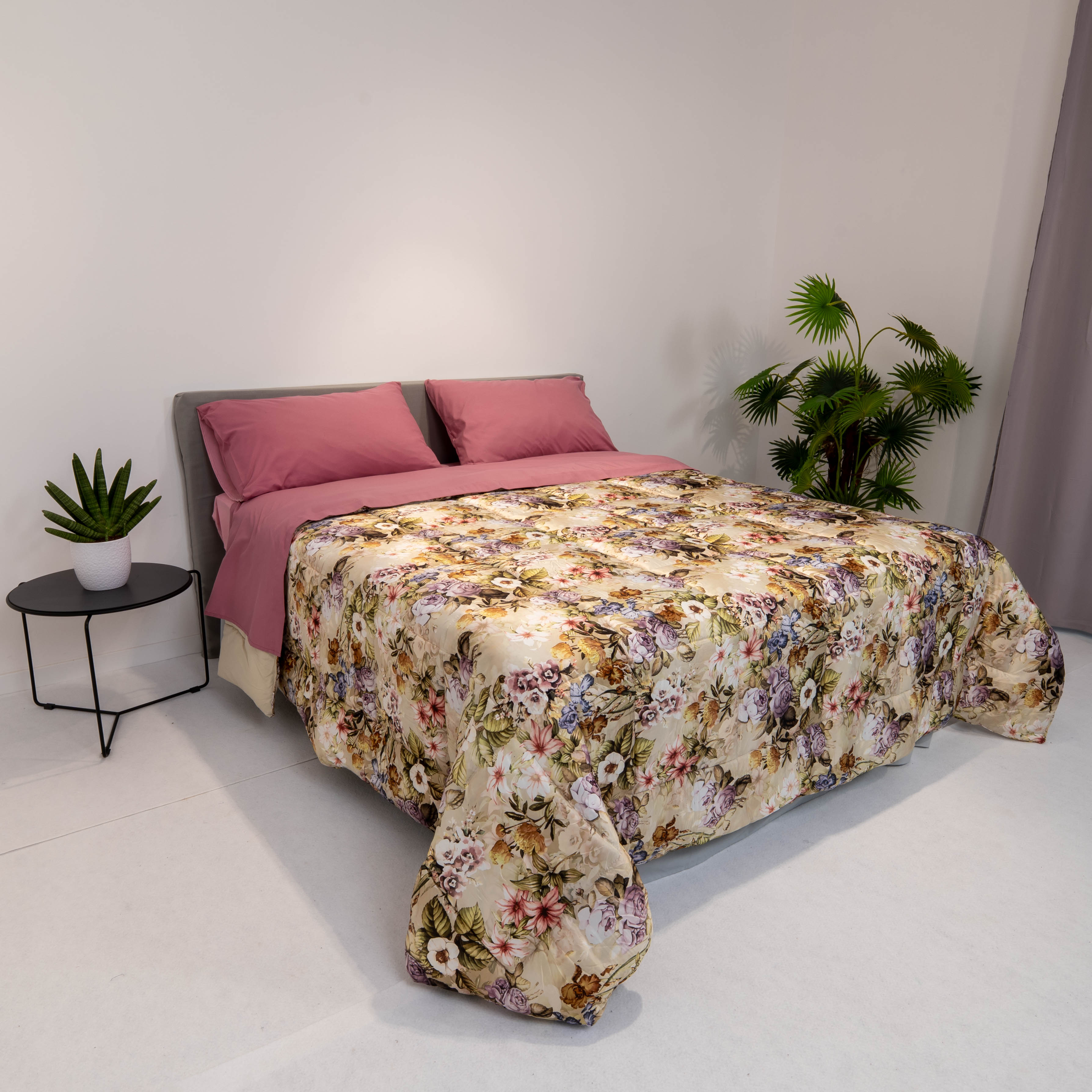 Trapunta digitale raso - floreale