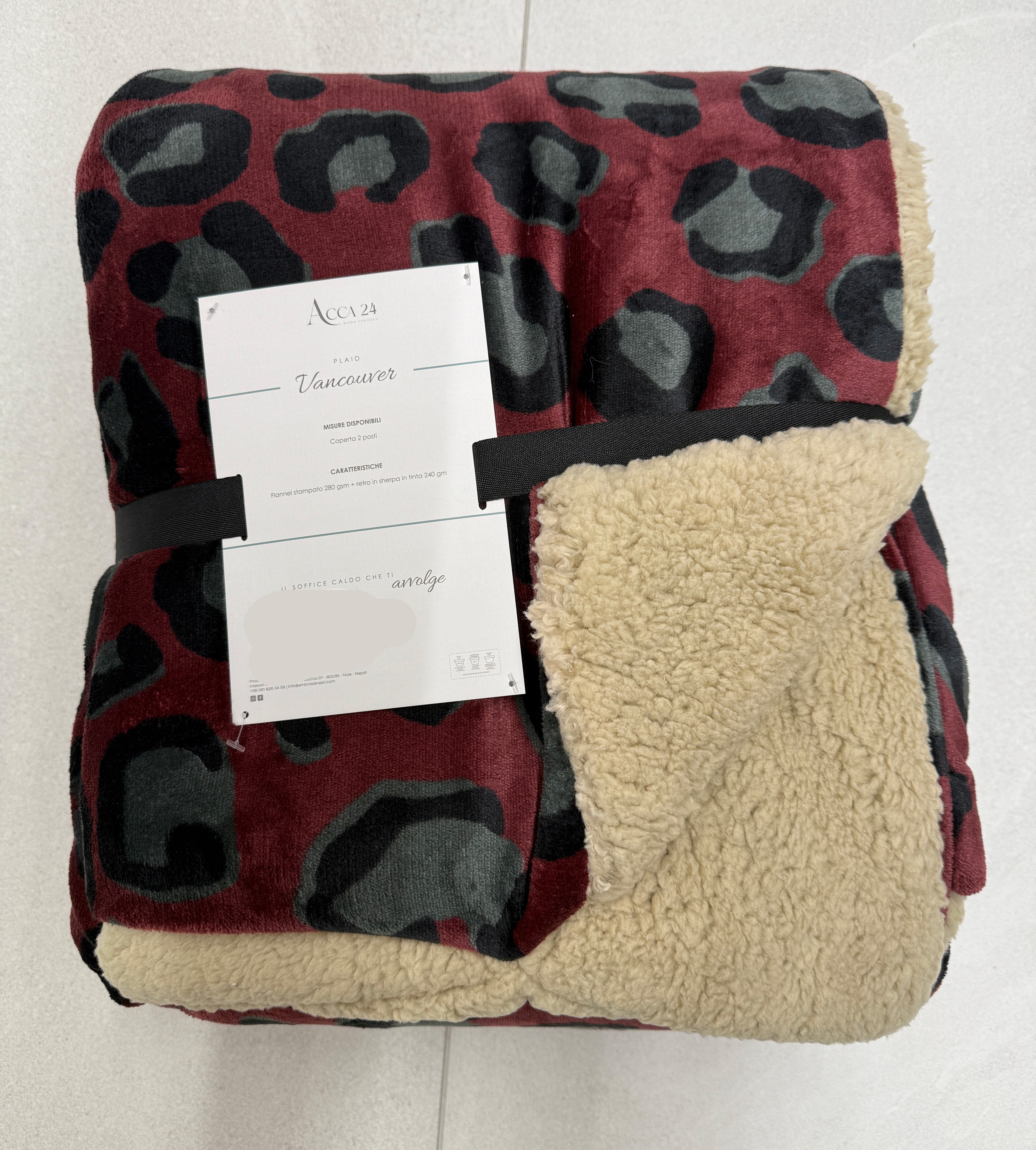 Plaid Acca24 - Vancouver - bordeaux