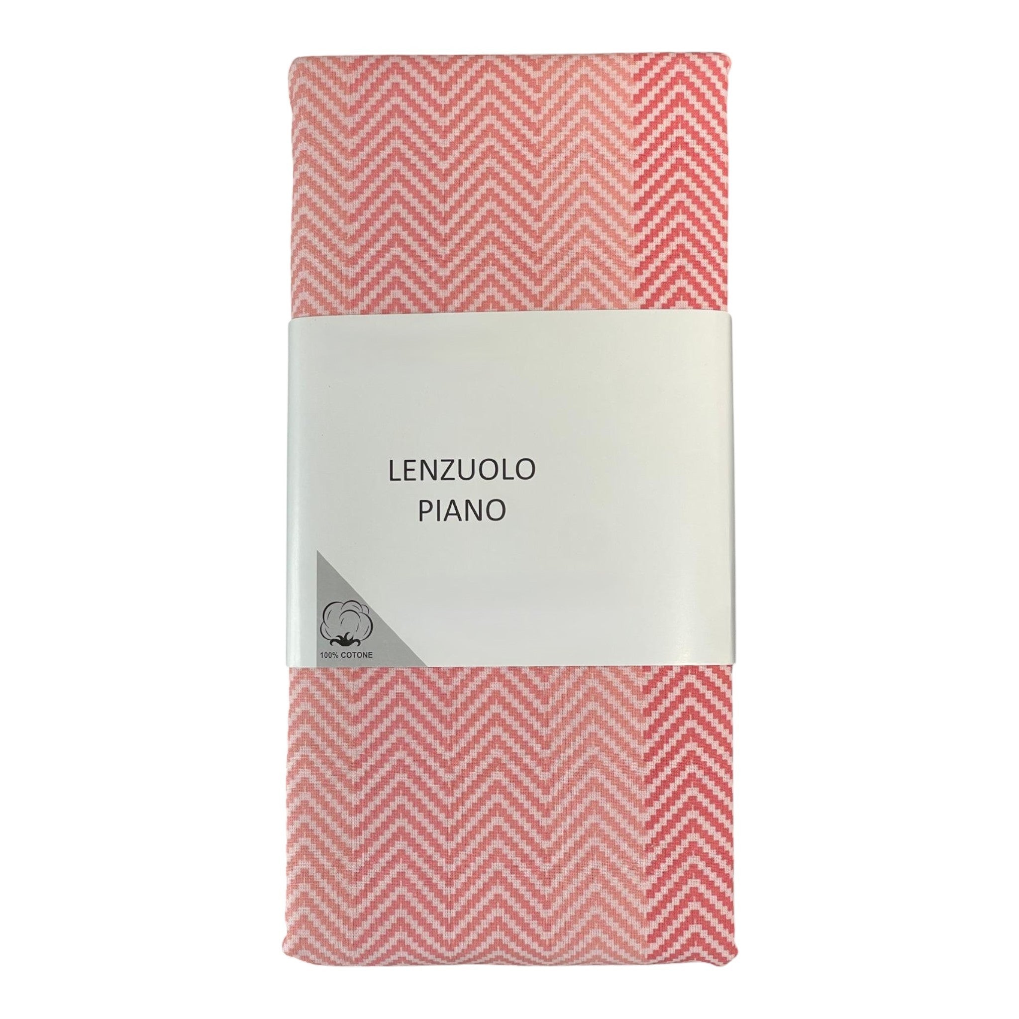 Lenzuolo piano Collezione Diadema - zig zag - Rosso