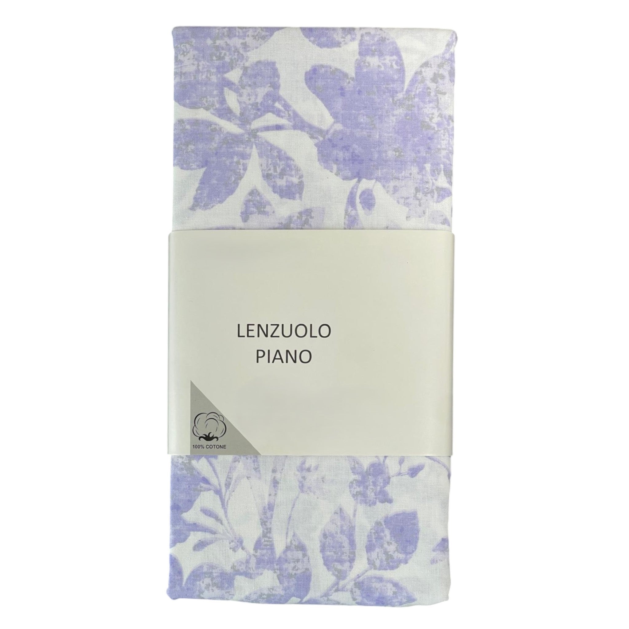 Lenzuolo piano Collezione Diadema - floreale - Viola