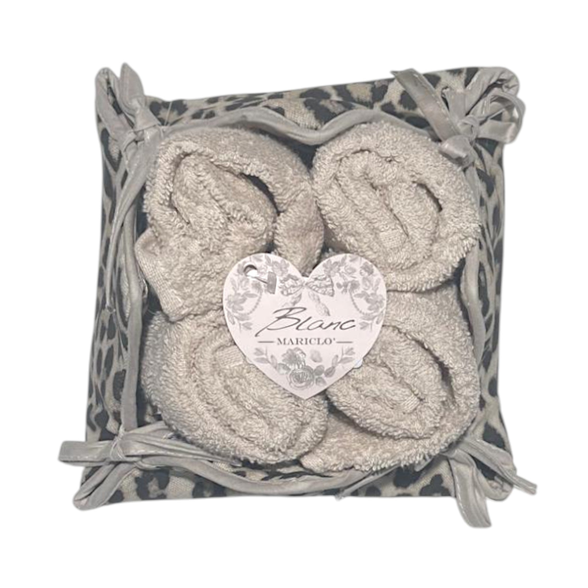 Cestino 4 lavette - Blanc Mariclò - Beige