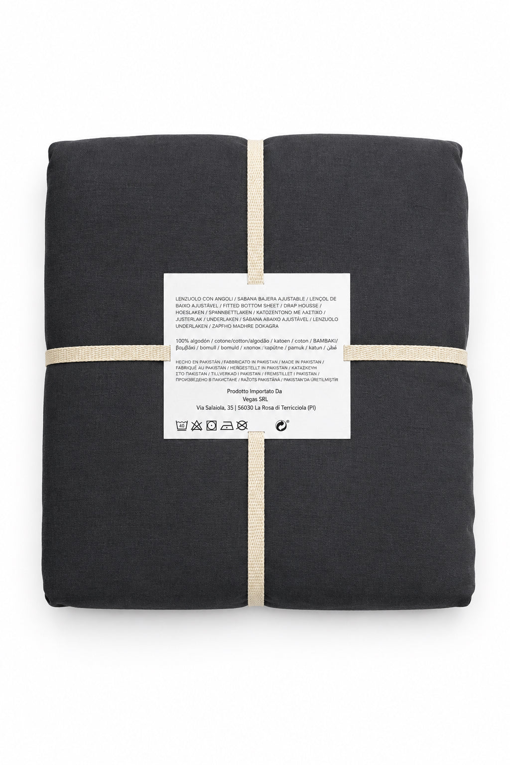 Lenzuolo con angoli Mangini Home - Grigio scuro